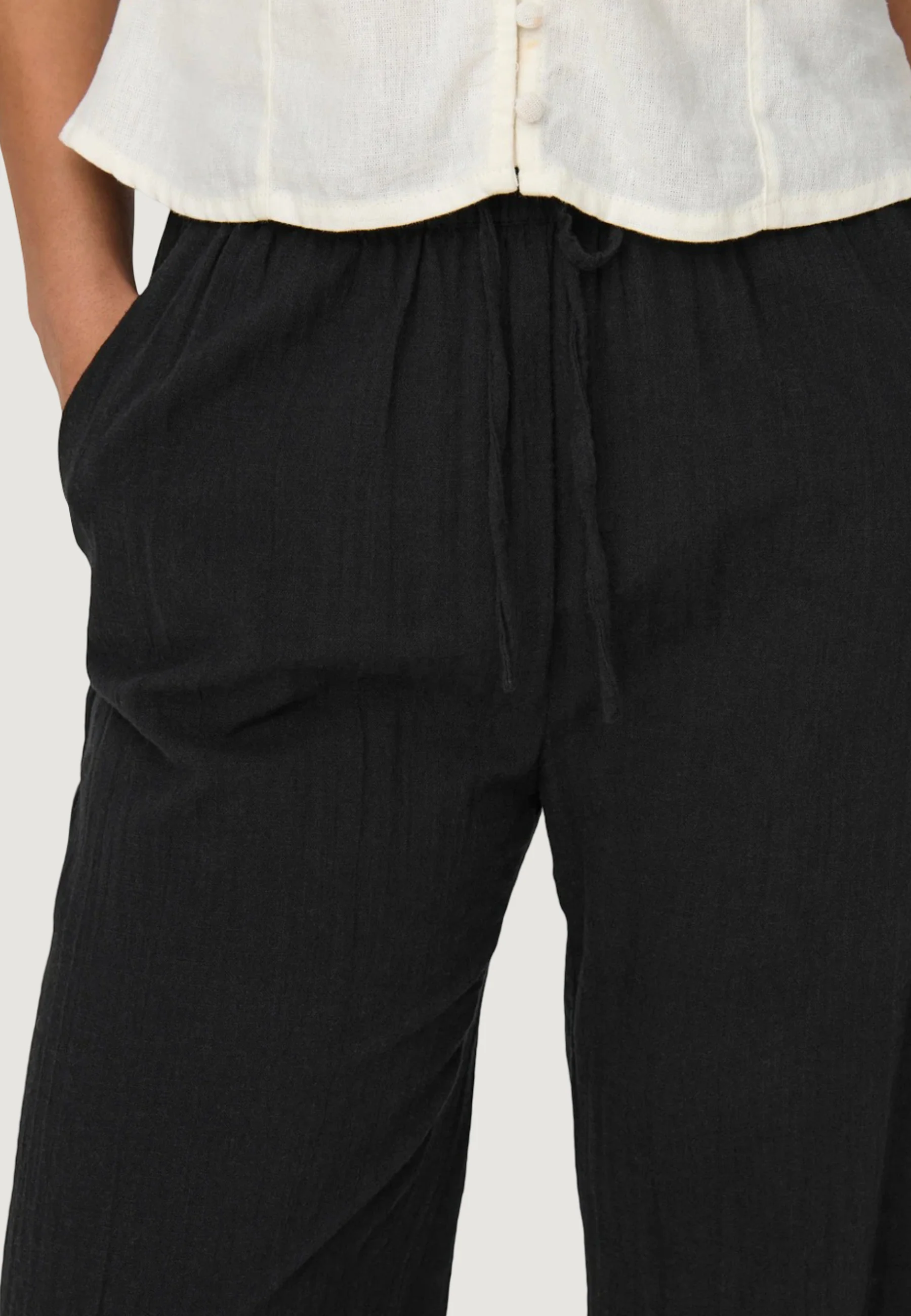 Pantaloni regular Only Onltizana Cotton Loose Wvn Noos - Image 5