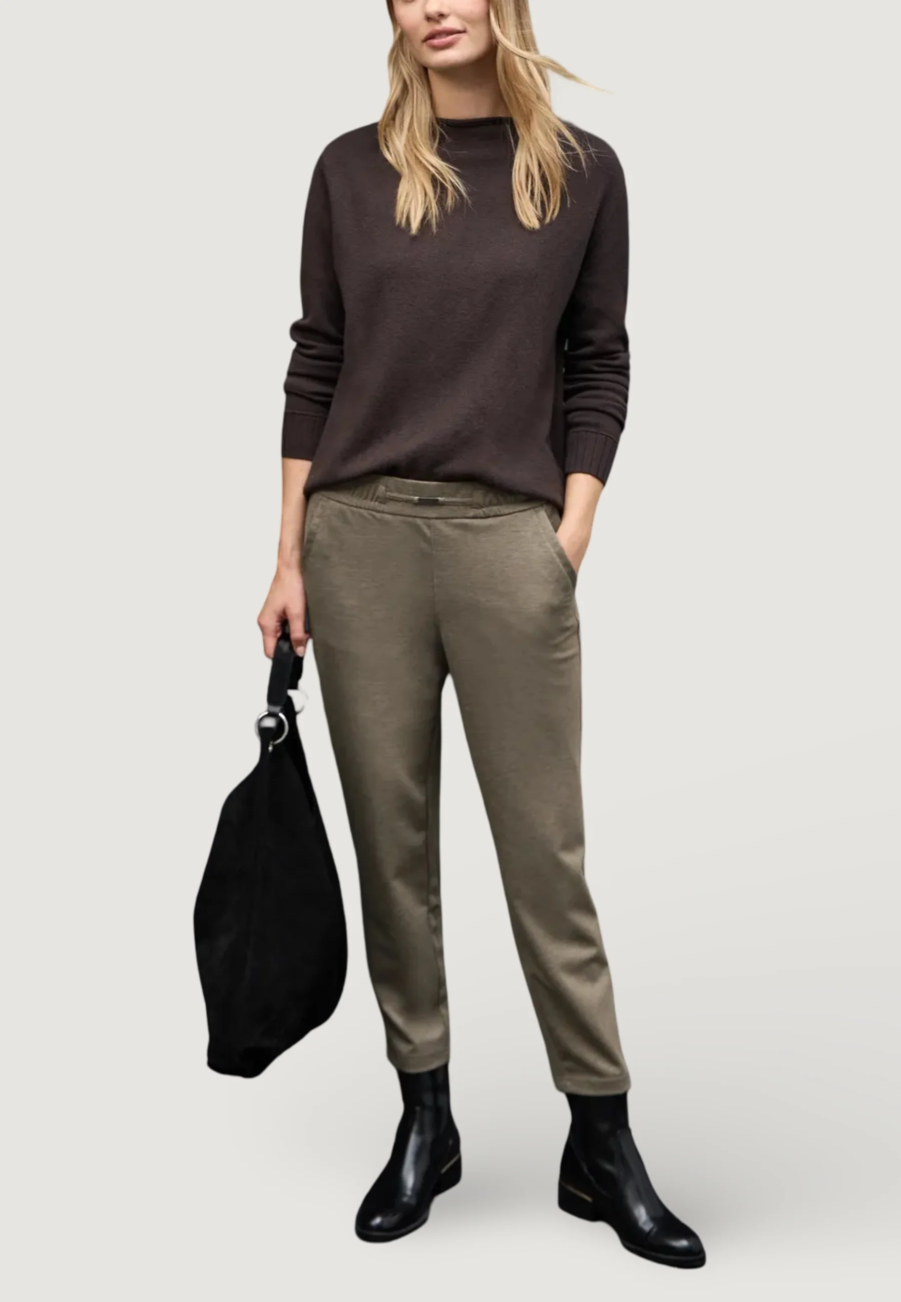 Pantaloni regular Street One LTD_QR_Bonny Buckle Piquee - Image 3