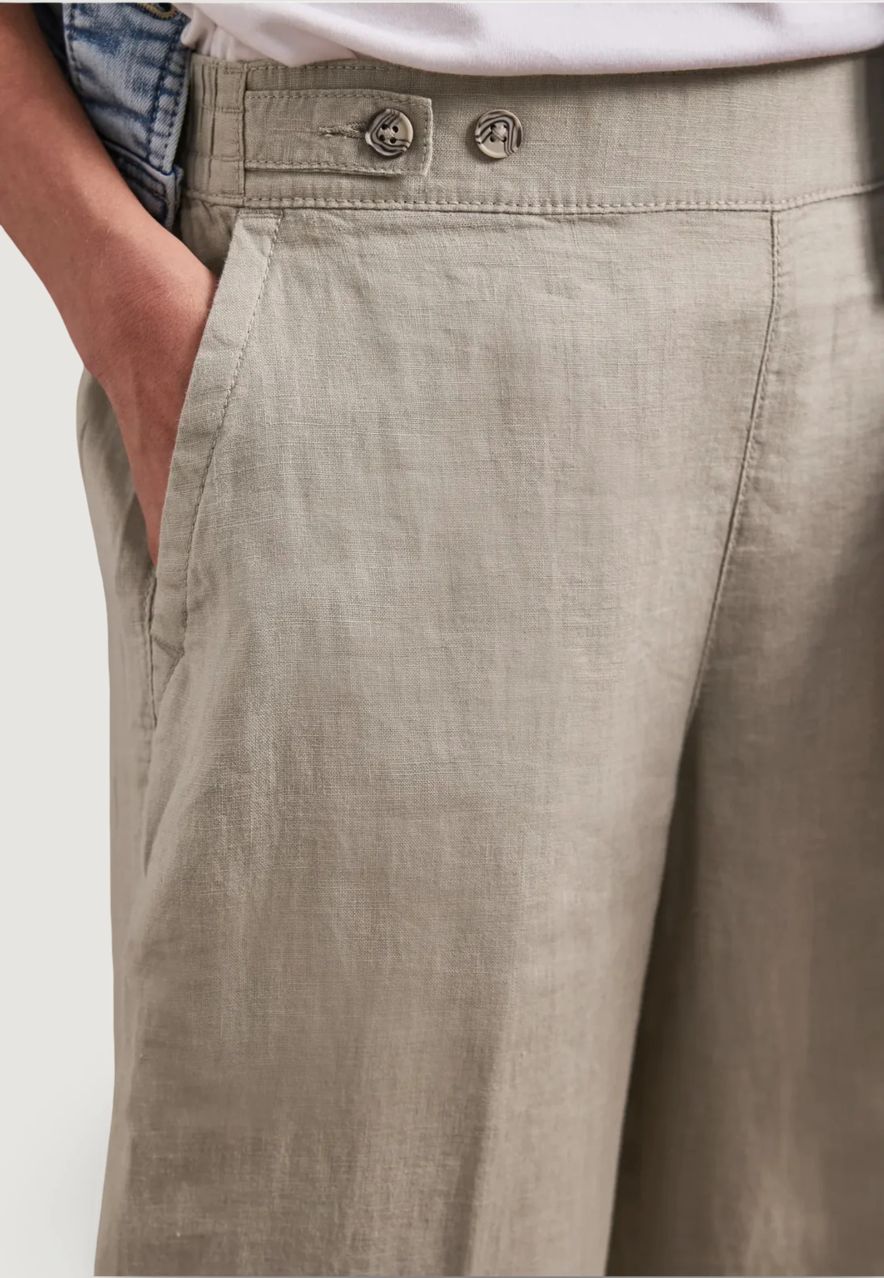 Pantaloni regular Street One SOL_Wide Leg Buttons HW - Image 4