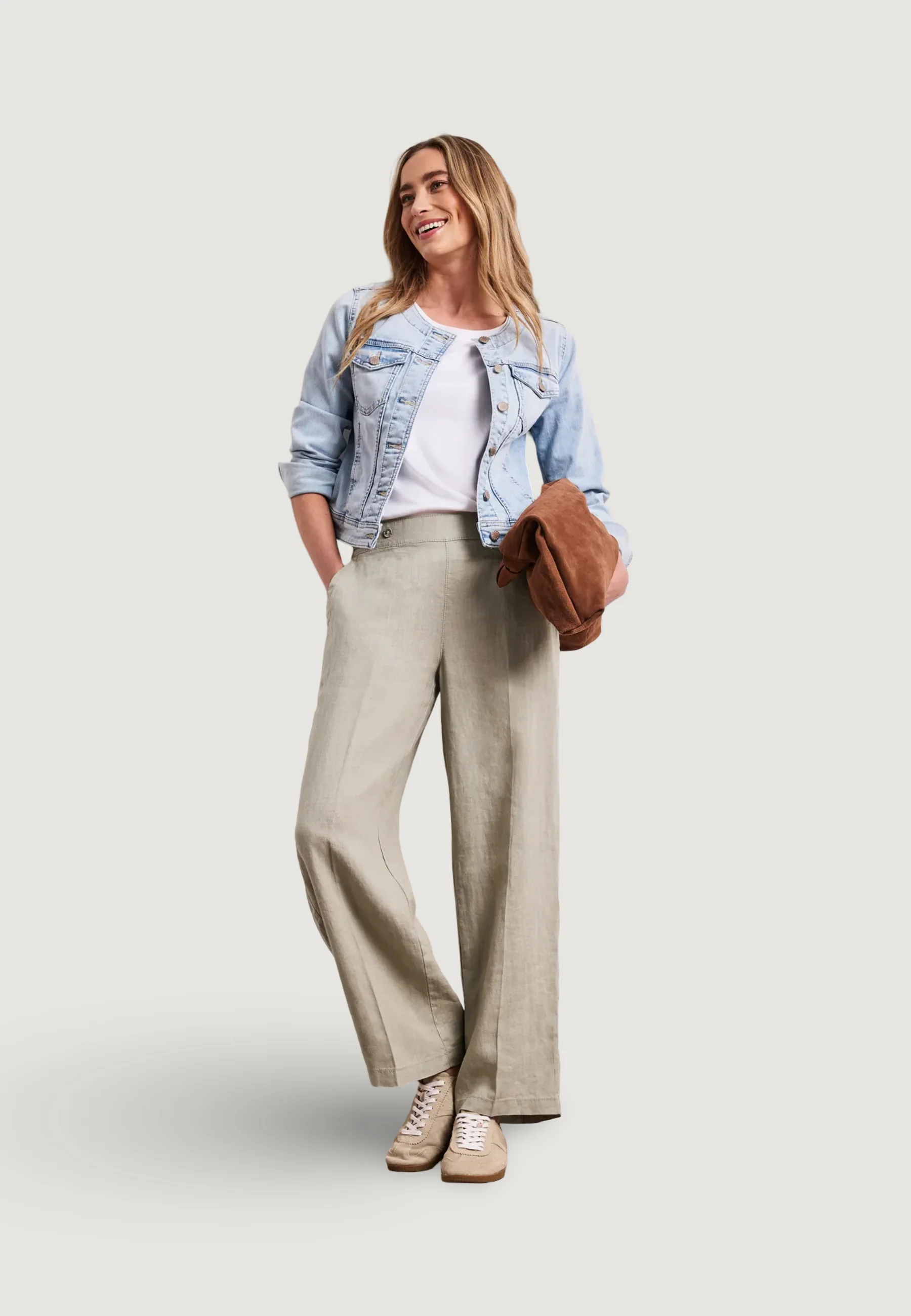 Pantaloni regular Street One SOL_Wide Leg Buttons HW - Image 5