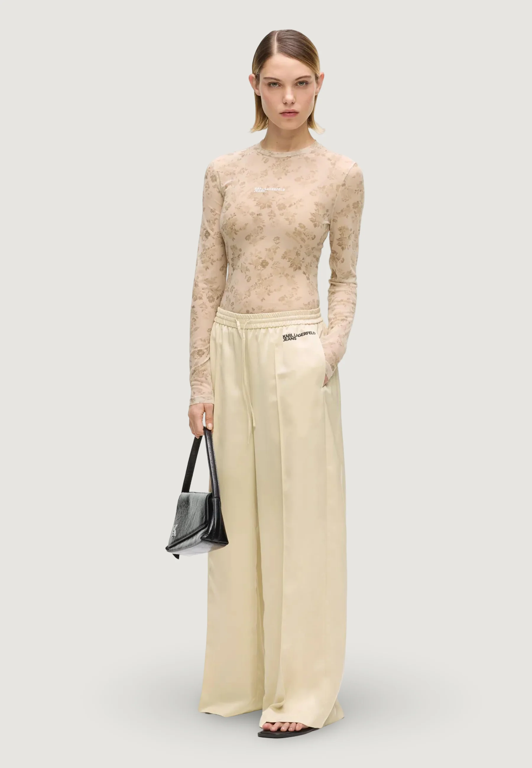 Pantaloni sportivi Karl Lagerfeld Jeans KLJ Wide Leg Satin - Image 4