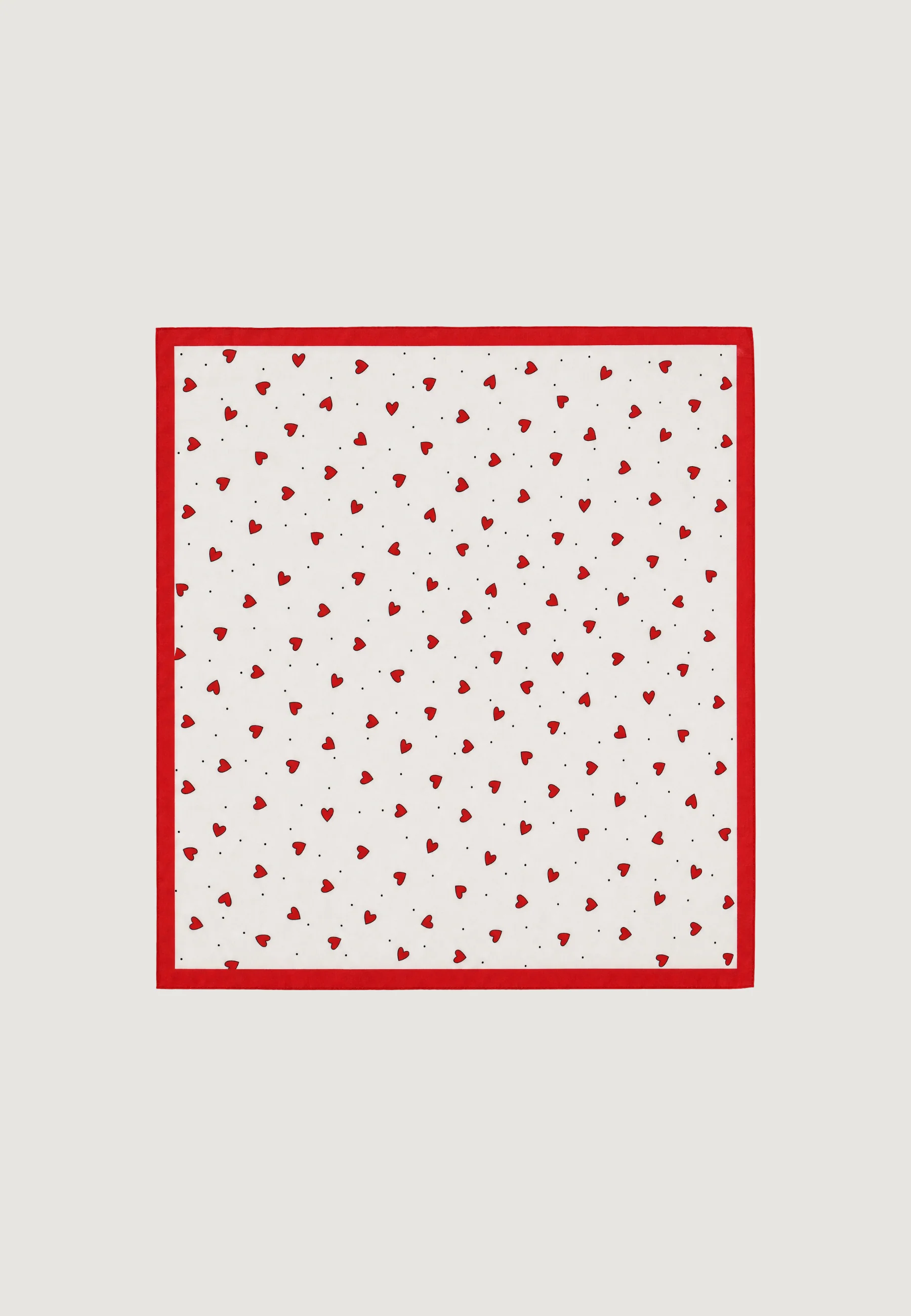 Pashmina I am Foulard Cuori Bordo Rosso