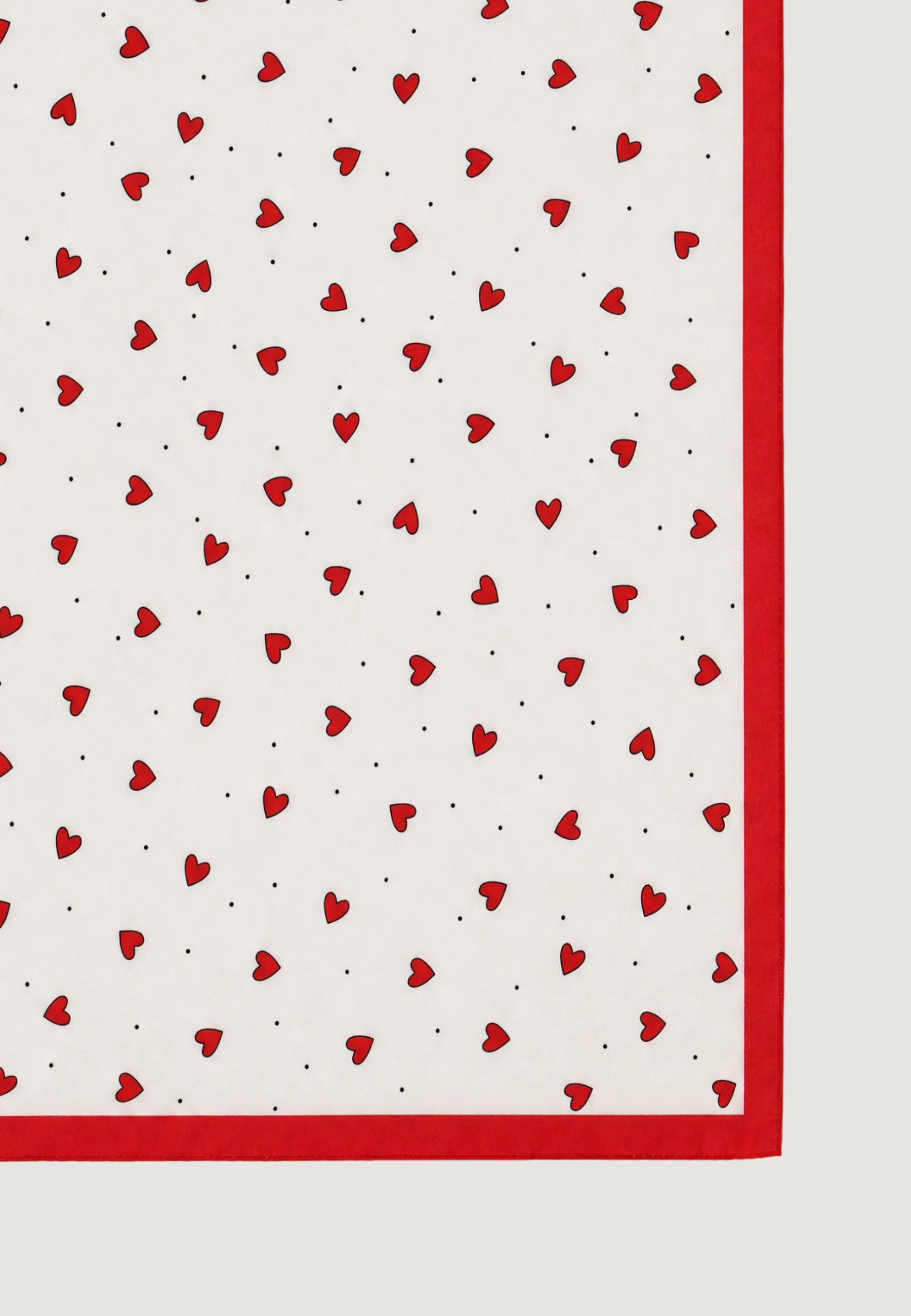 Pashmina I am Foulard Cuori Bordo Rosso - Image 3