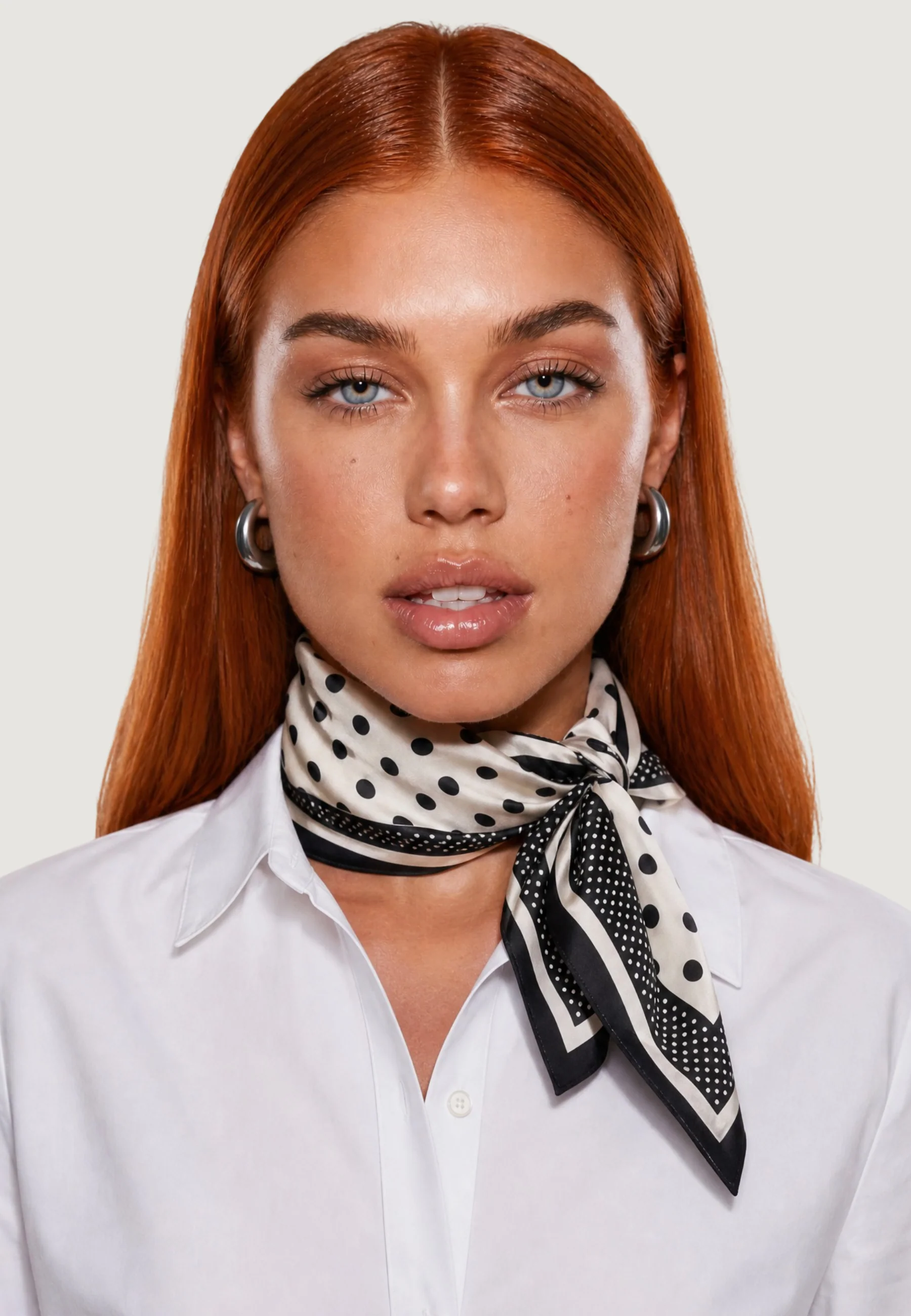 Pashmina I am Foulard Pois a Contrasto - Image 2