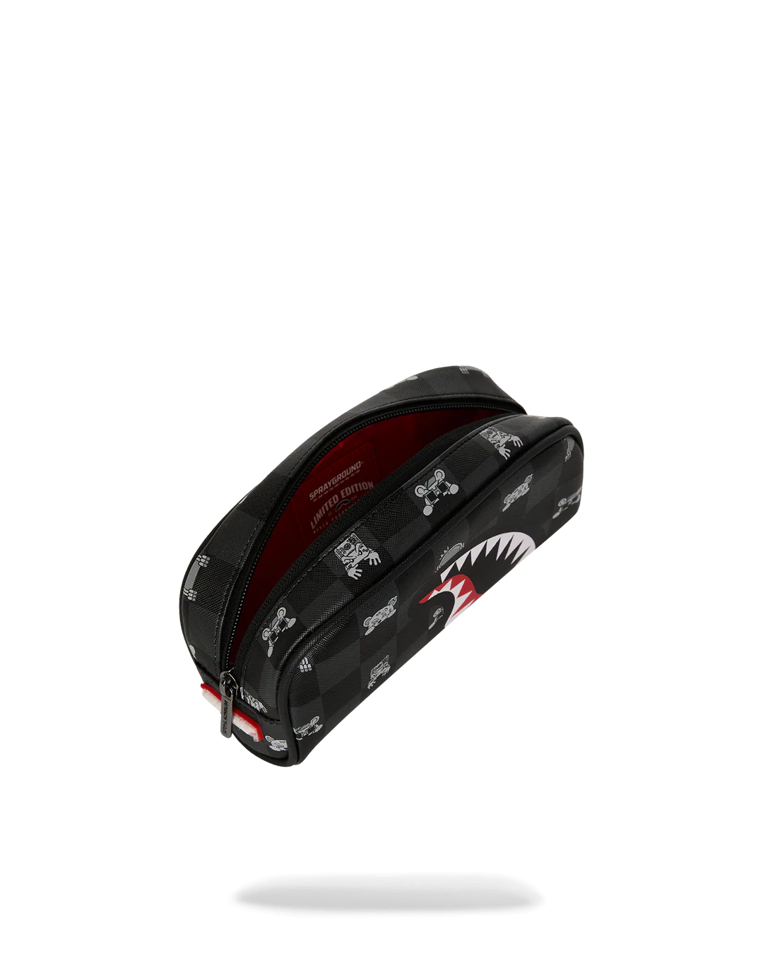 Pochette e beauty Sprayground GRAY PEEKING CHARACTER CHECK PENCIL POUCH - Image 3