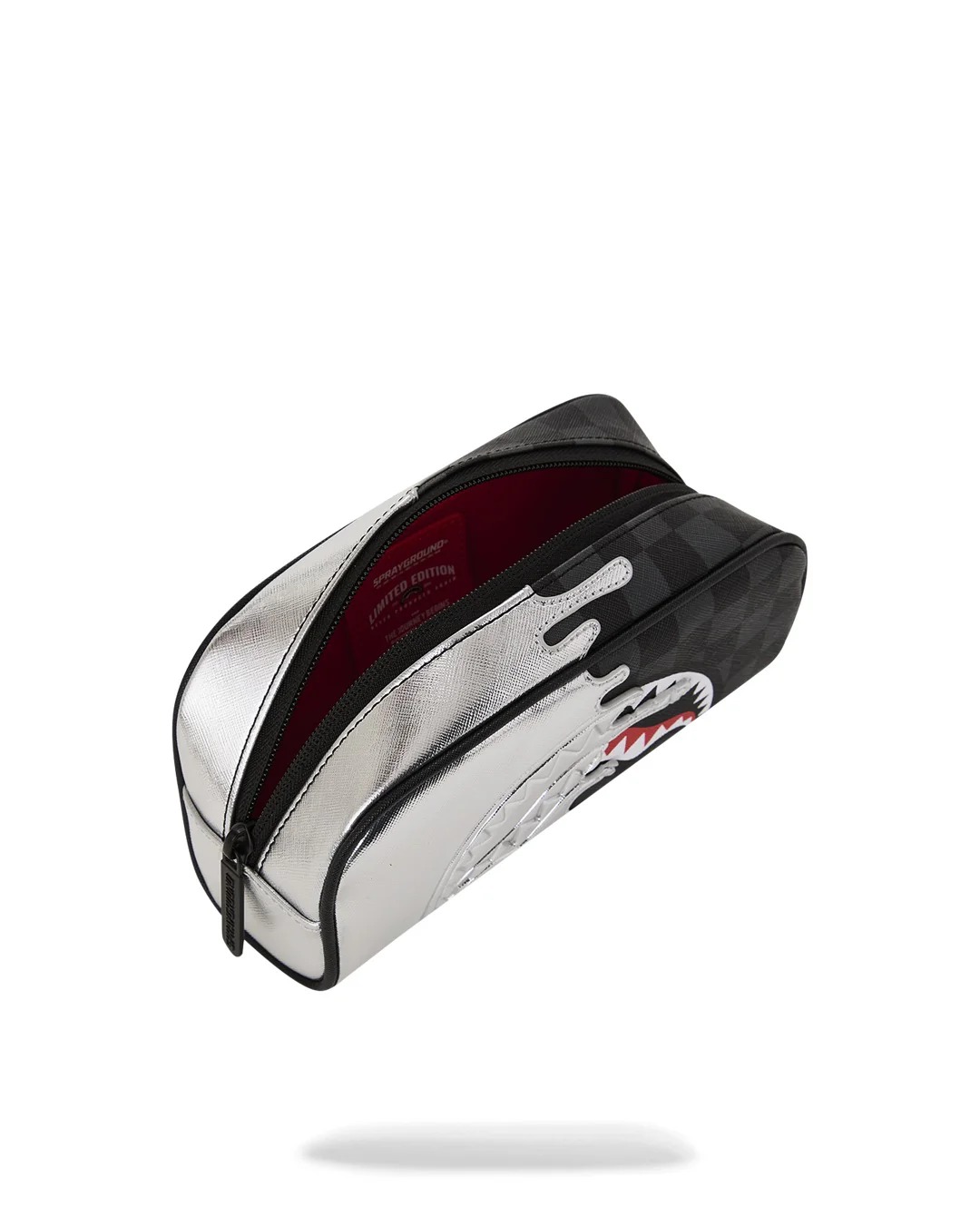 Pochette e beauty Sprayground SILVER SIDE DRIP BLACK CHECK PENCIL POUCH - Image 5