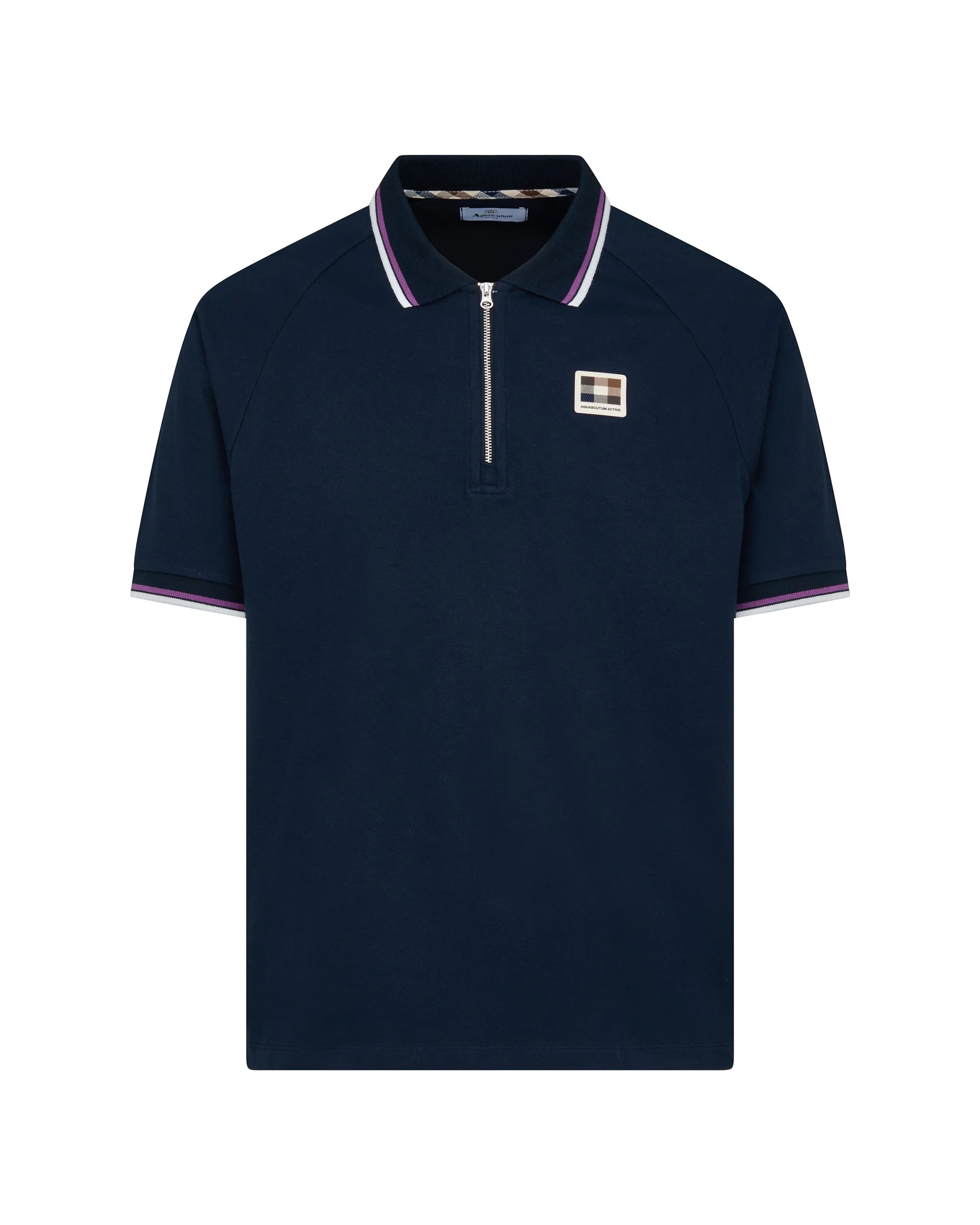 Polo manica corta Aquascutum Active STRETCH PIQUET HALF ZIP POLO