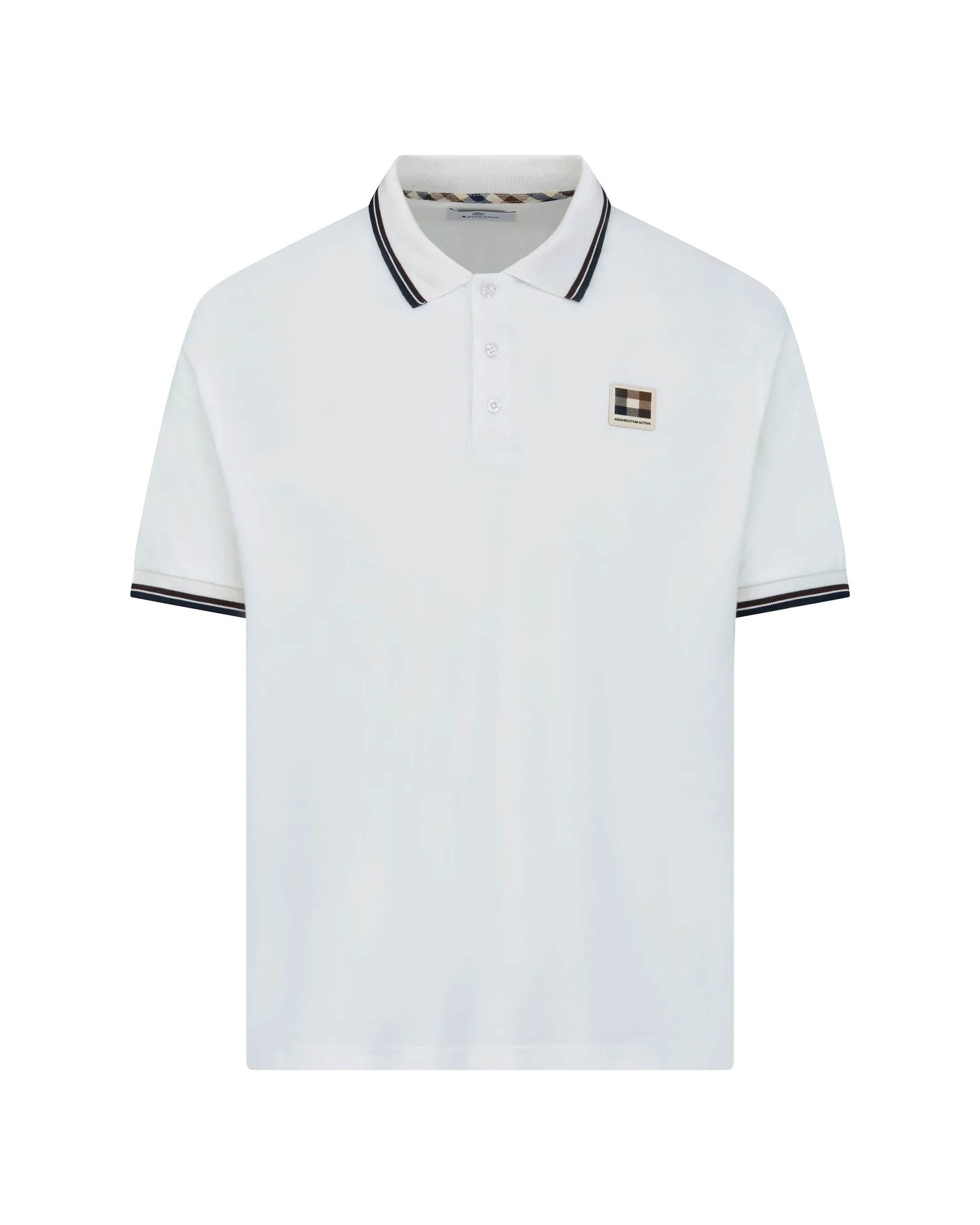 Polo manica corta Aquascutum Active STRETCH PIQUET STRIPES POLO