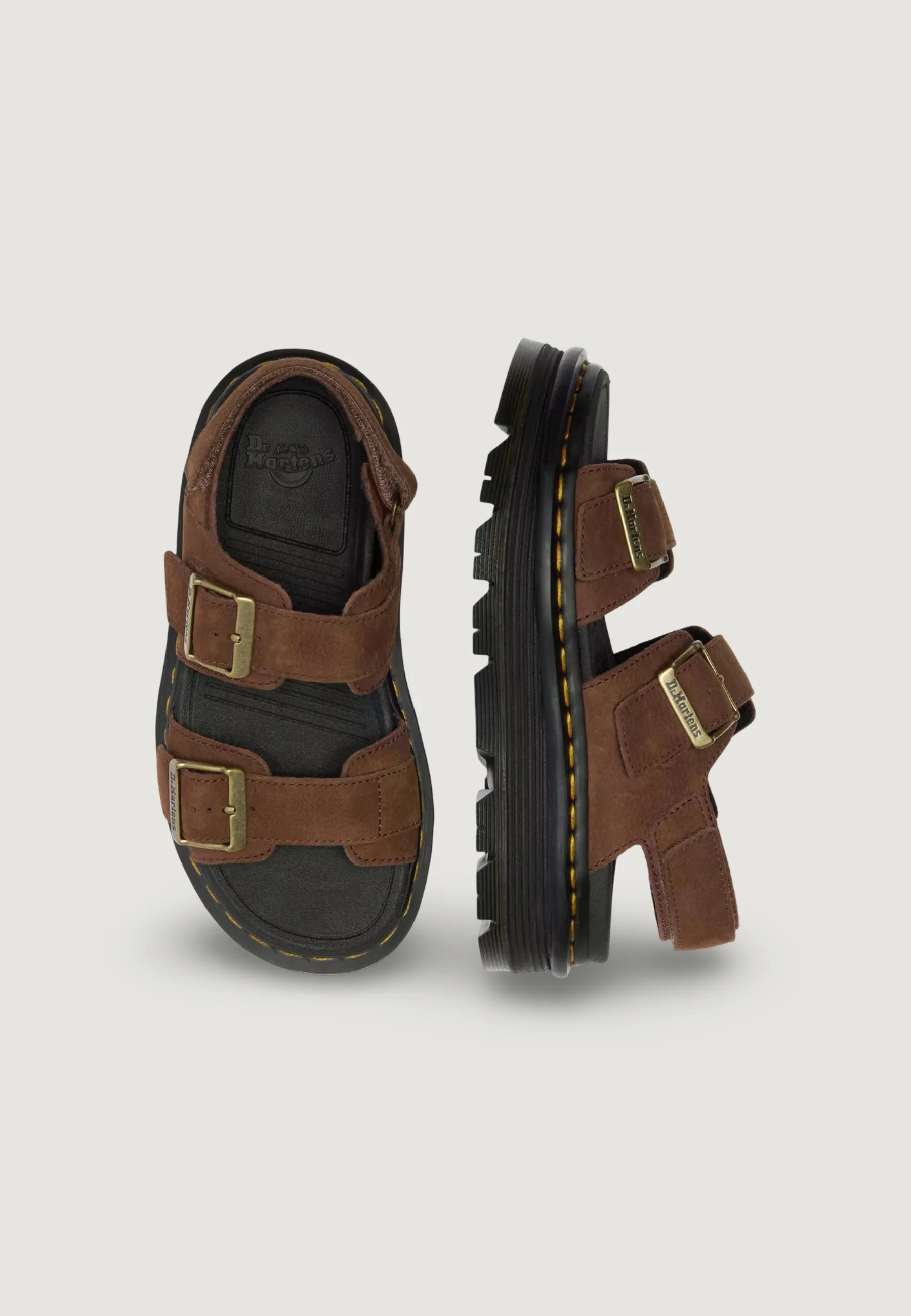 Sandali Dr. Martens Zebzag Sandal Sepia Brown Tumbled Nubuck - Image 4