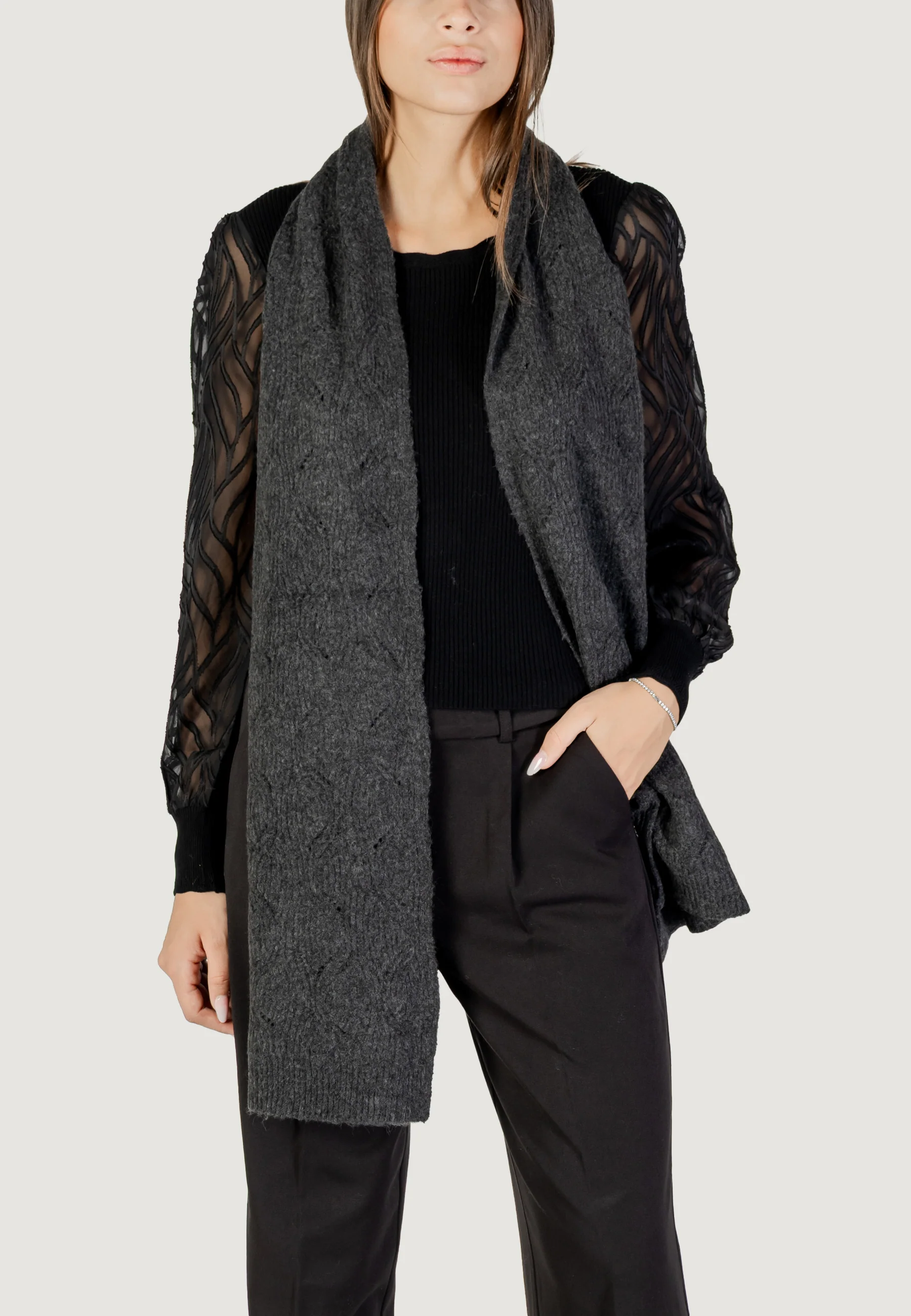 Sciarpa Only ONLAURORA STRUCTURED KNIT SCARF CC - Image 4
