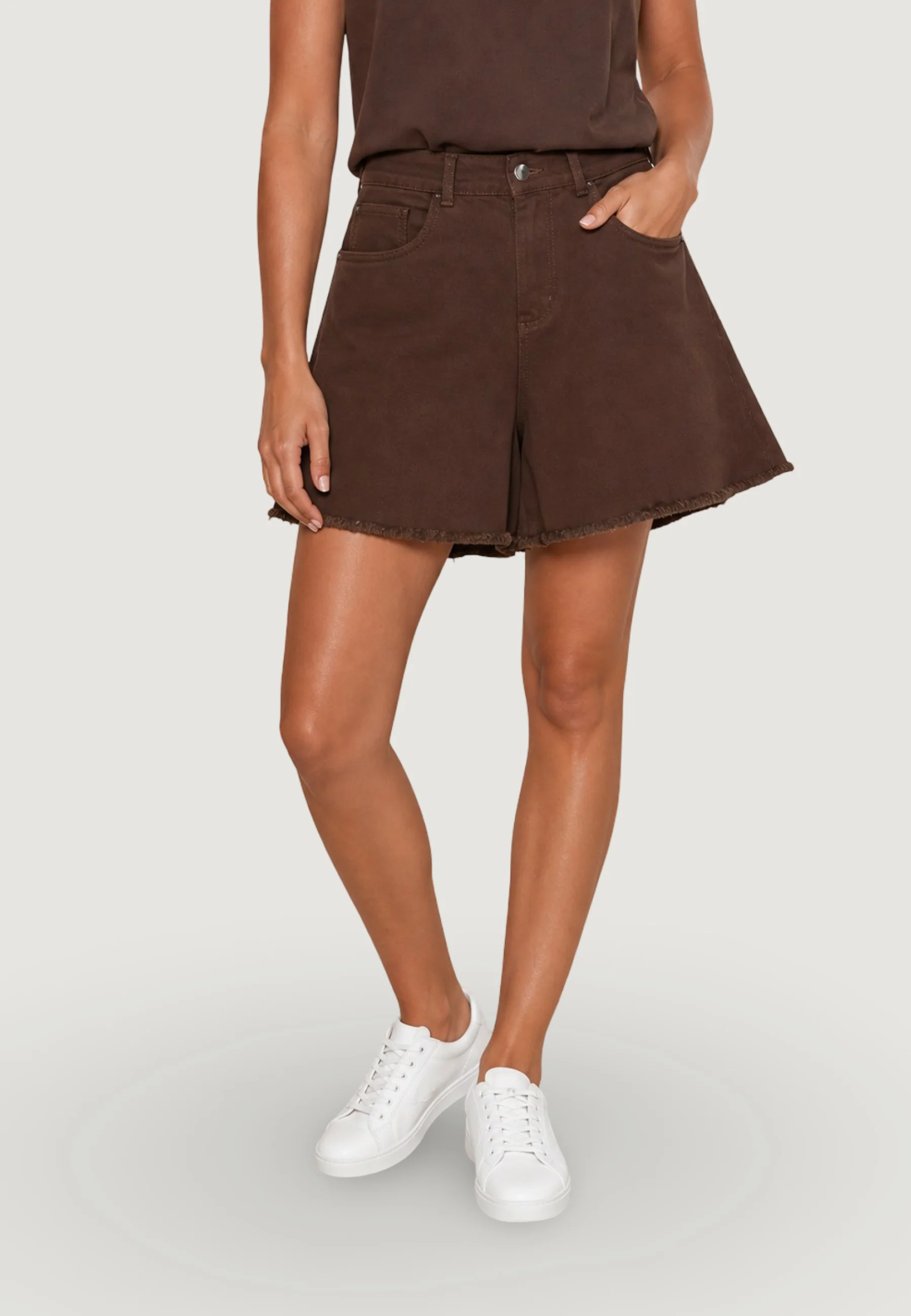 Shorts I am Shorts Cotone Orlo Grezzo