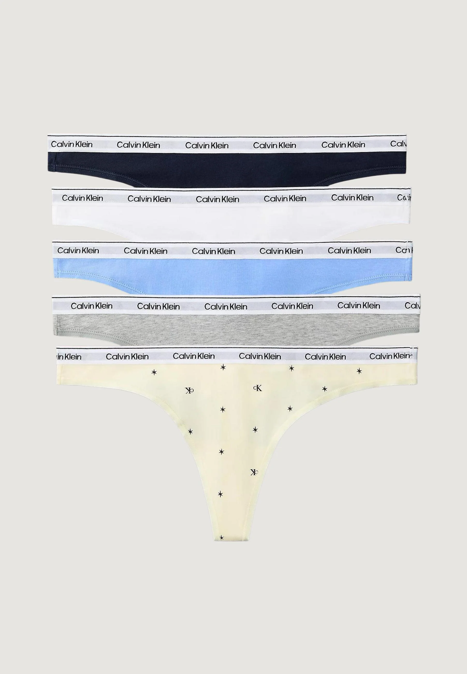 Slip e perizoma Calvin Klein Underwear THONG 5 PK