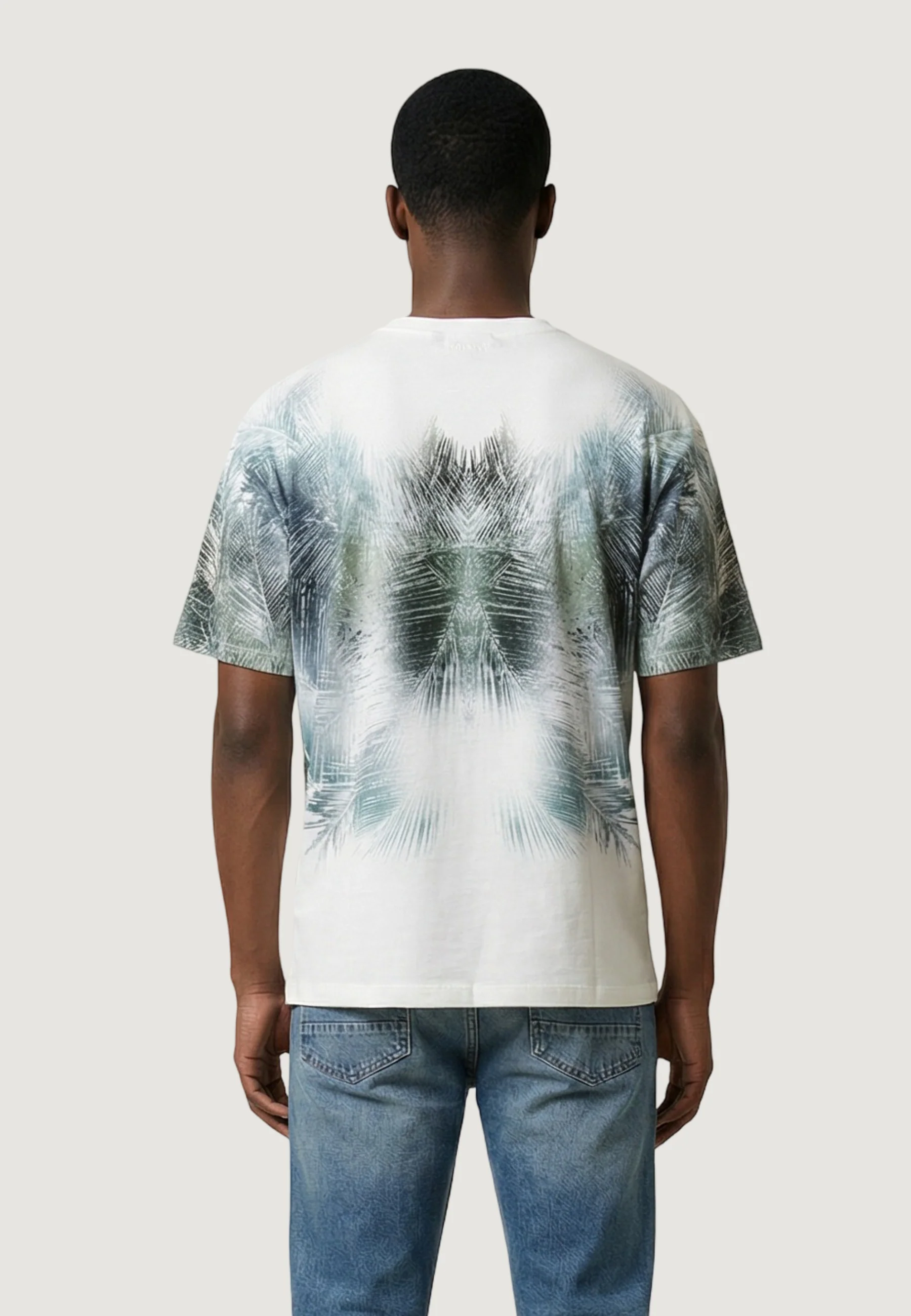 T-shirt Antony Morato REGULAR FIT WITH WATER PRINT AND RUBBER INJECTION LOGO PRINT ON BACK - Image 2