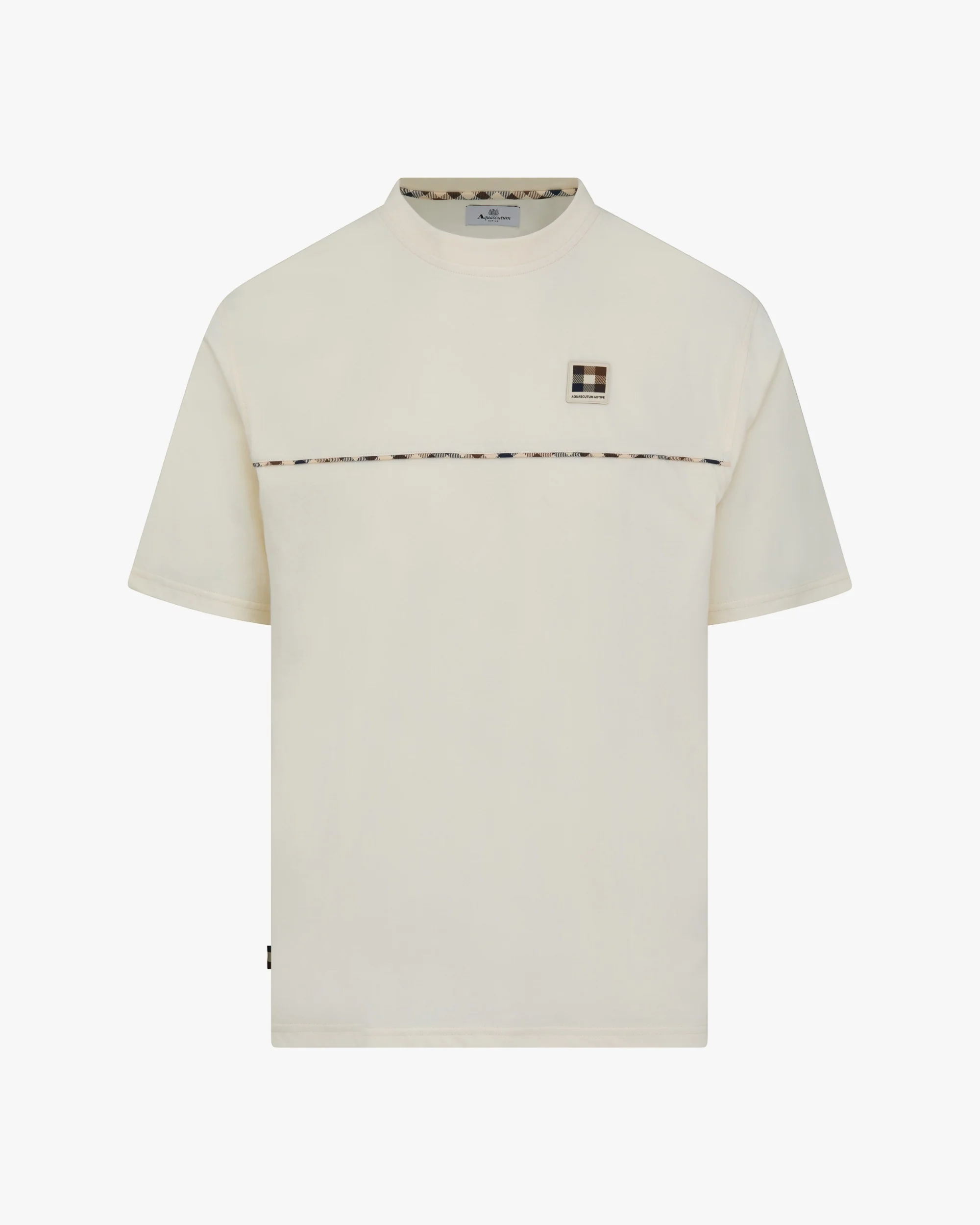 T-shirt Aquascutum Active CLUB CHECK PIPING T-SHIRT