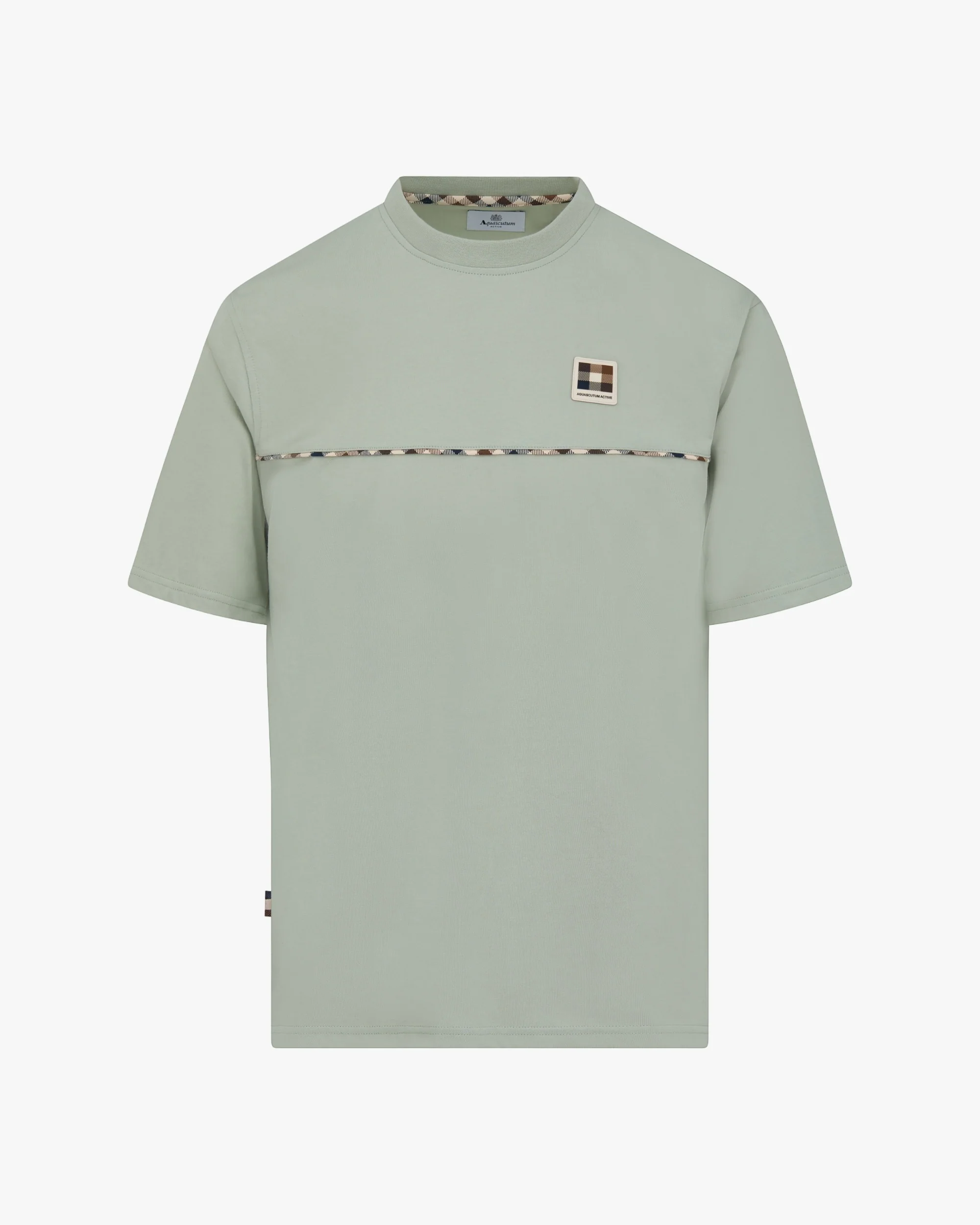 T-shirt Aquascutum Active CLUB CHECK PIPING T-SHIRT