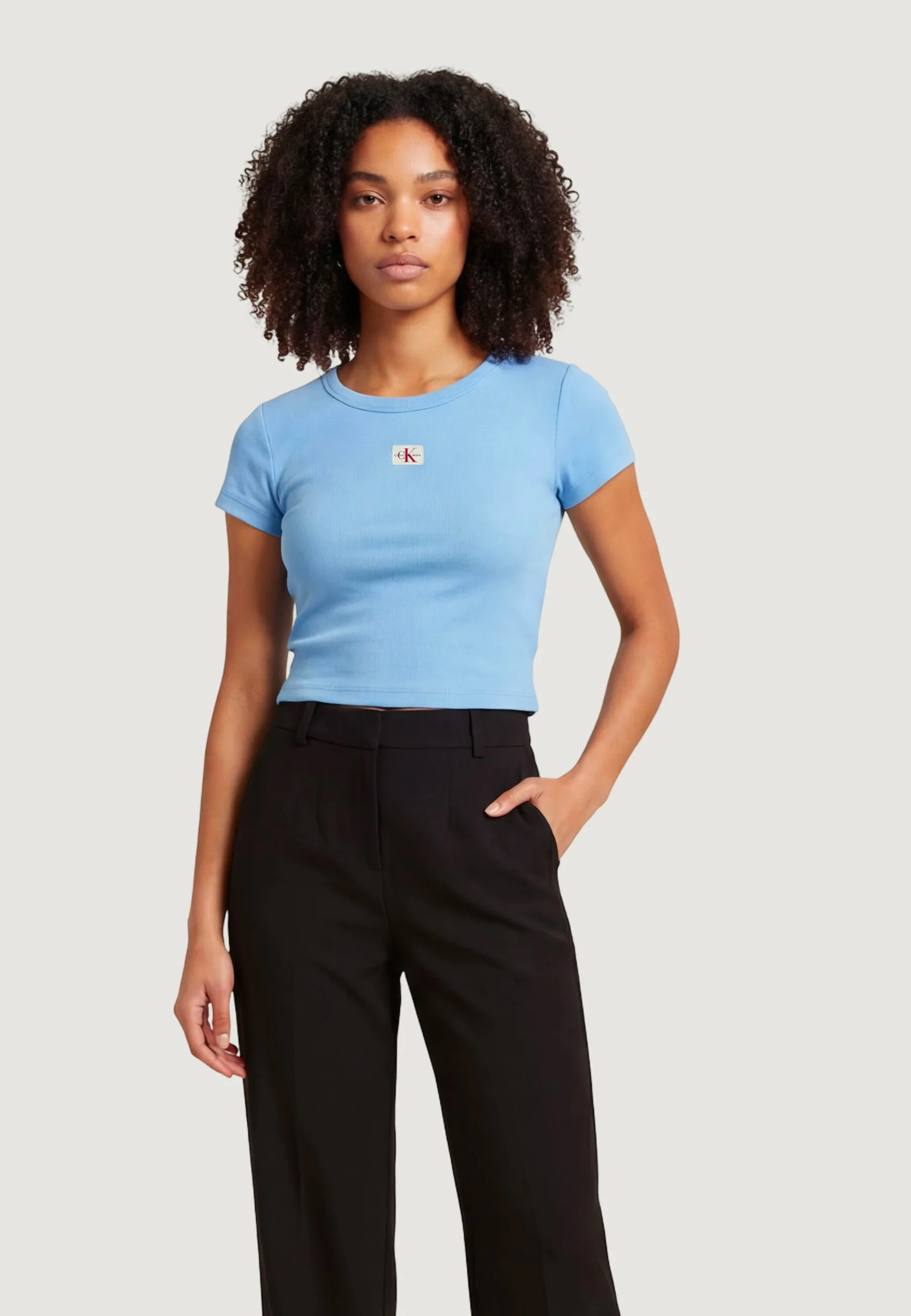 T-shirt Calvin Klein Jeans A- WOVEN LABEL 2X2 R
