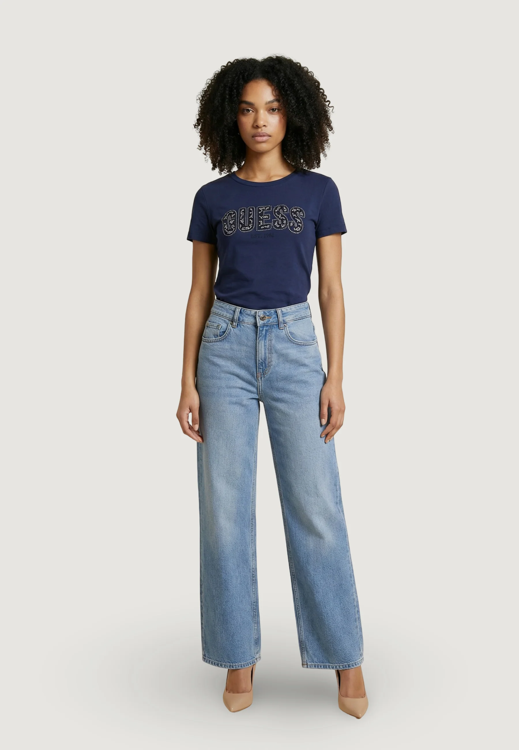 T-shirt Guess CN SS LOGO LACE TEE - Image 5