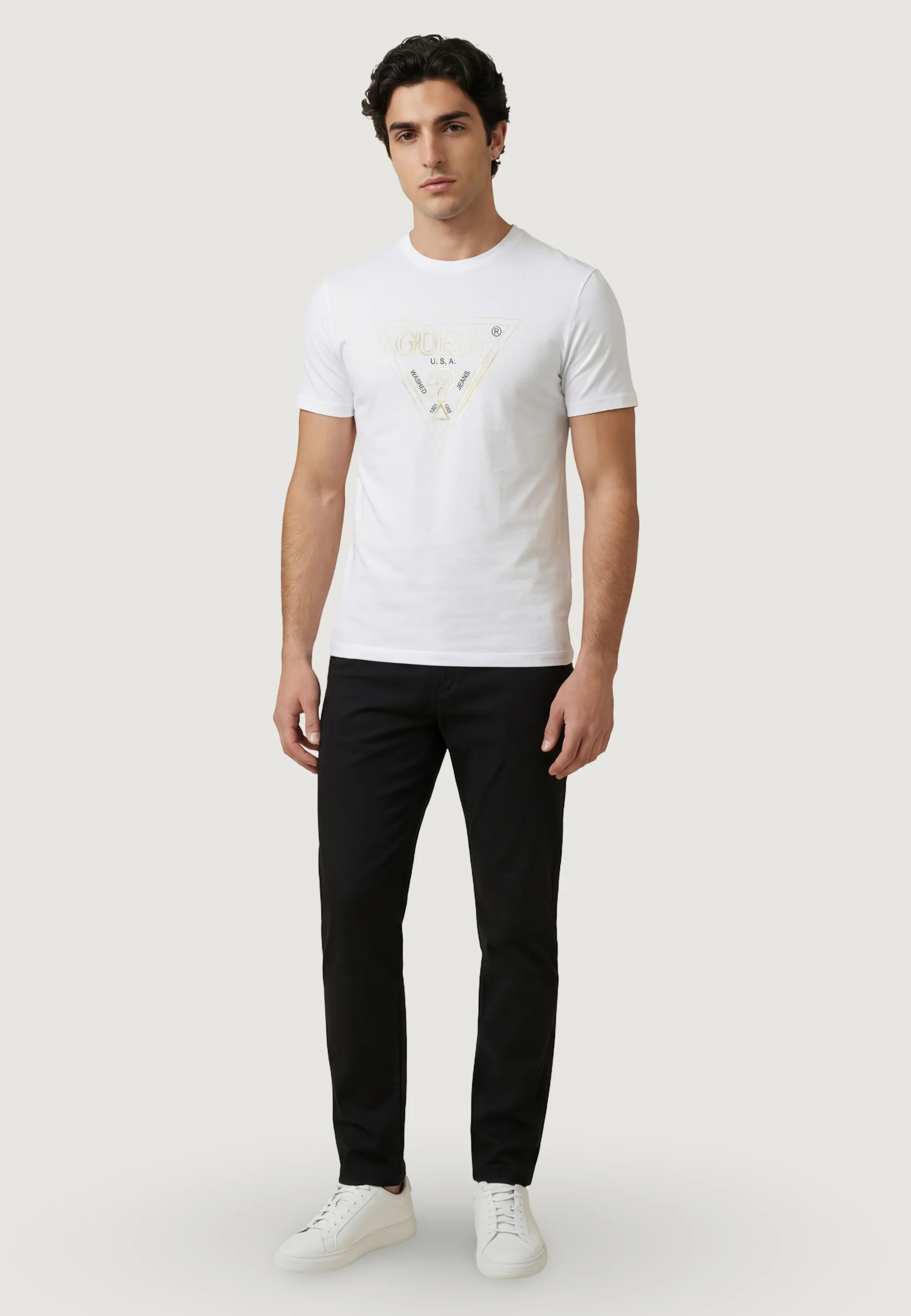 T-shirt Guess CN SS TRIANGLE HD MULTICOLOR T - Image 4