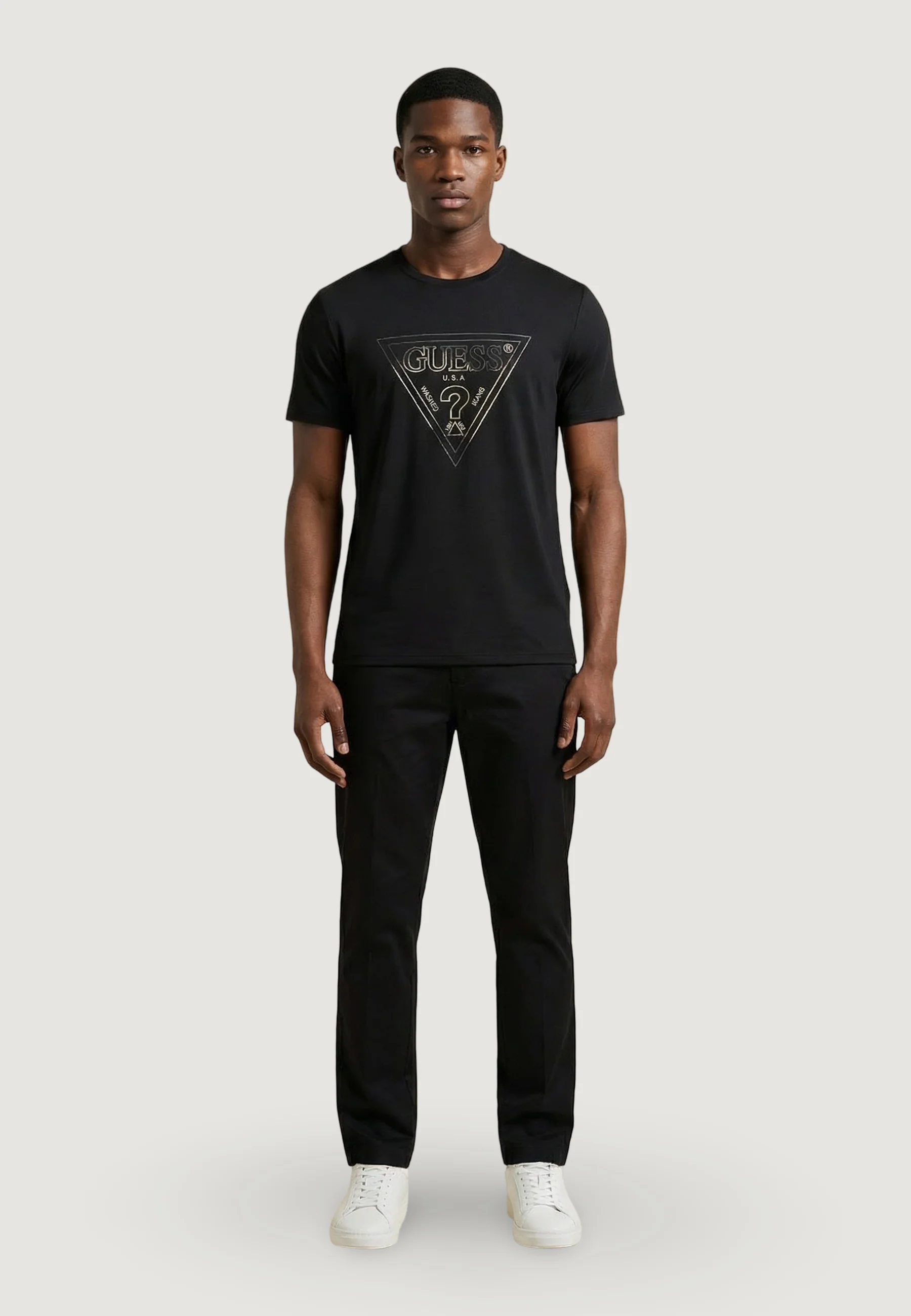T-shirt Guess CN SS TRIANGLE HD MULTICOLOR T - Image 2