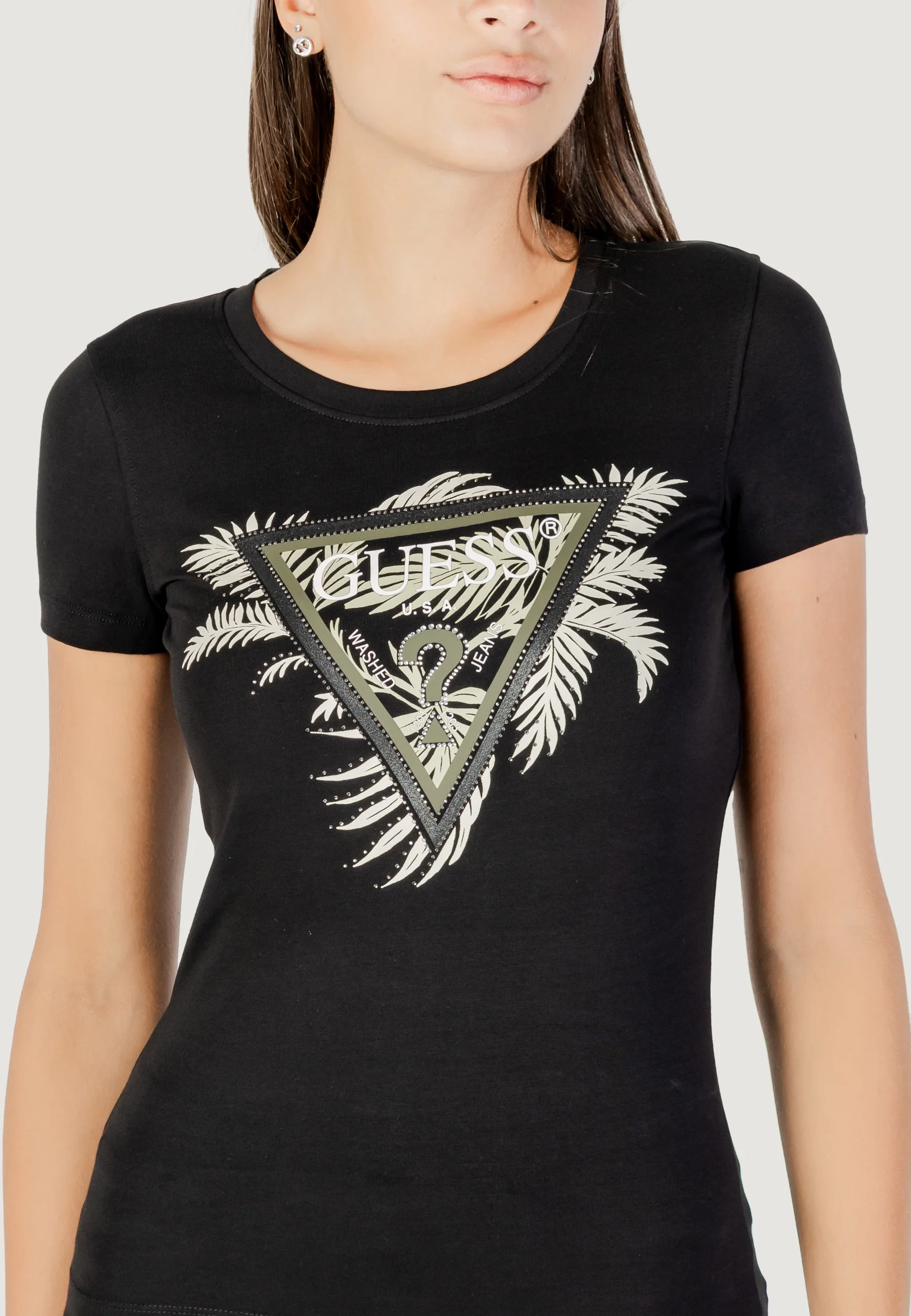 T-shirt Guess CN SS TRIANGLE PALM PRINT - Image 2