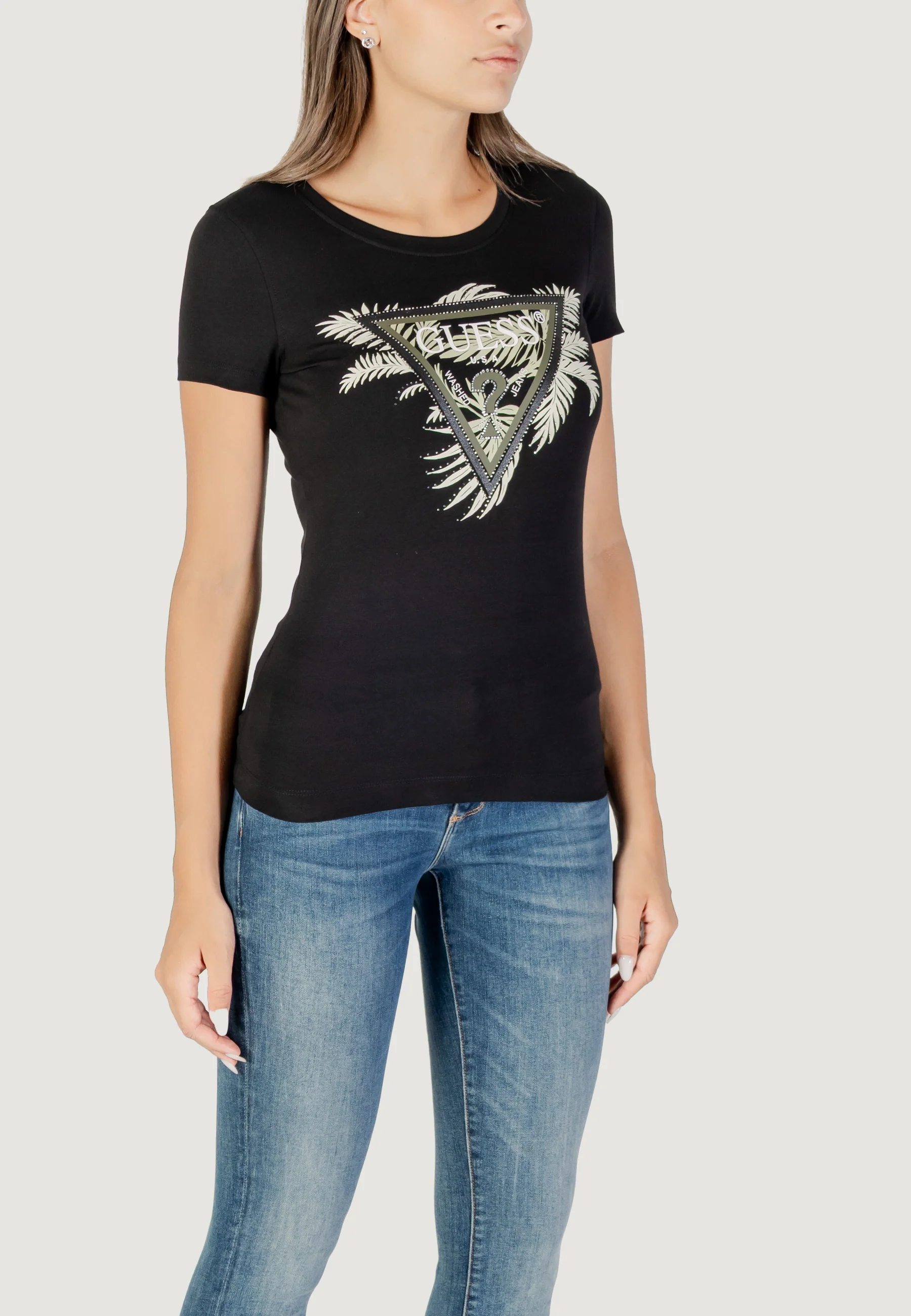 T-shirt Guess CN SS TRIANGLE PALM PRINT - Image 3