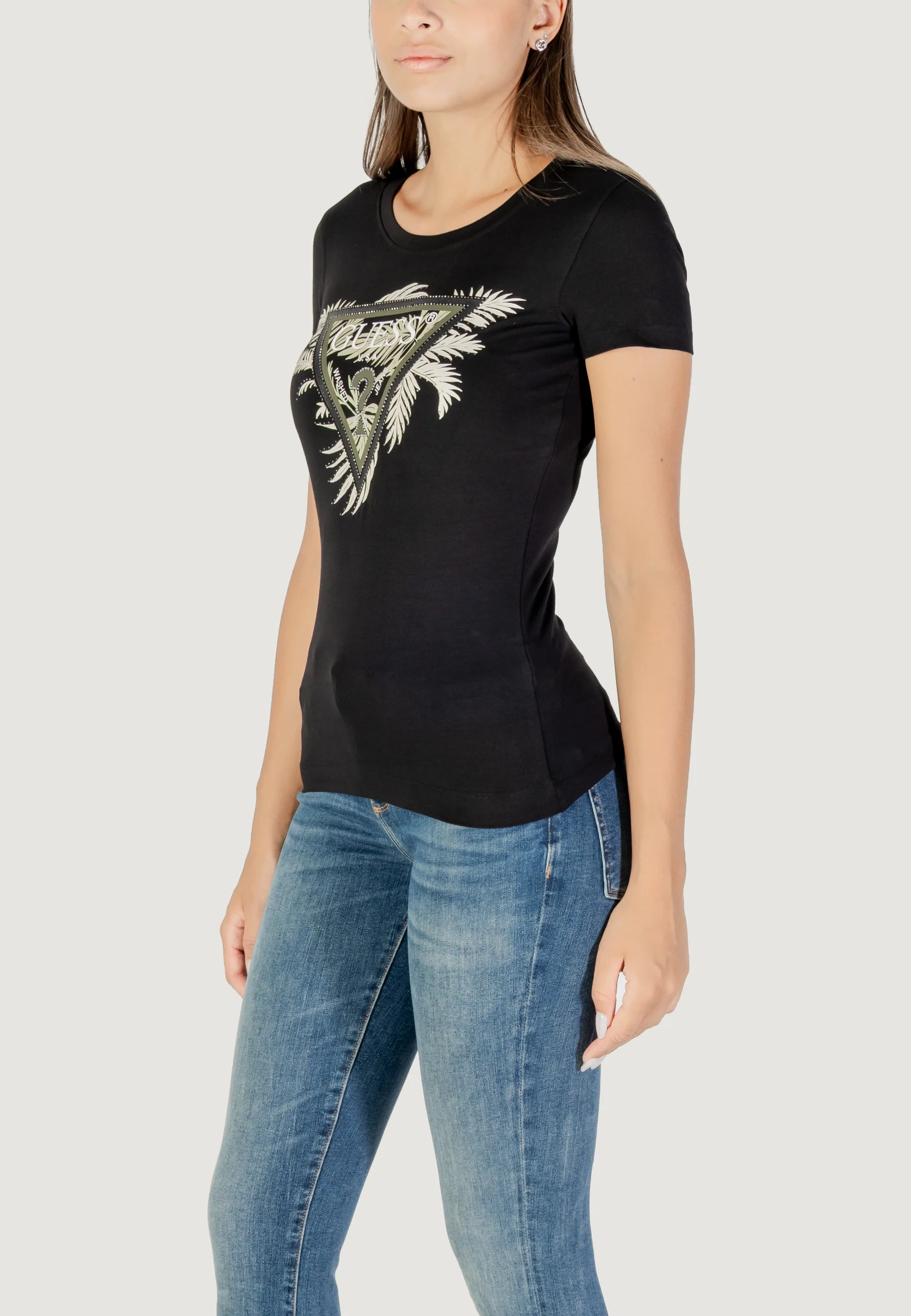 T-shirt Guess CN SS TRIANGLE PALM PRINT - Image 4