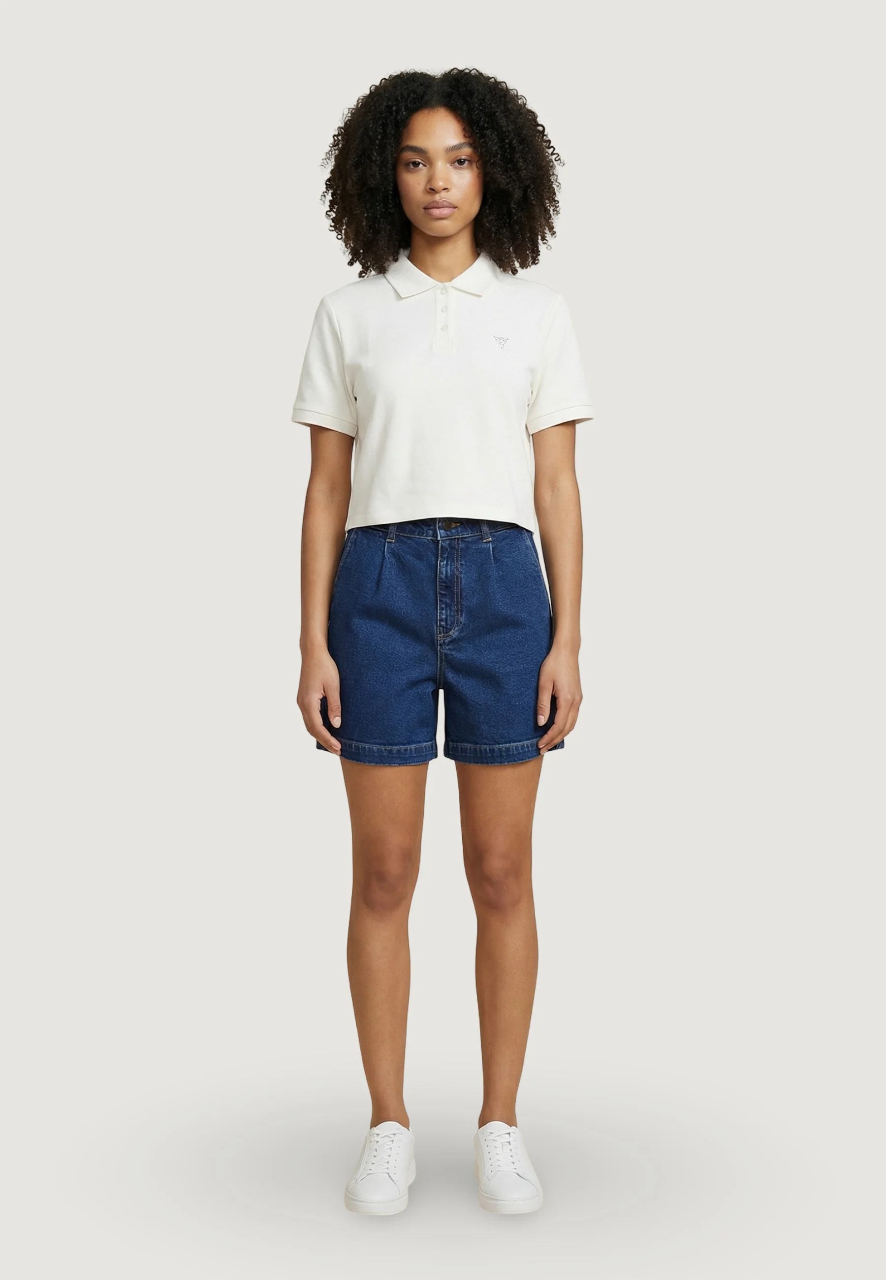 T-shirt Guess Active SILVY BOXY POLO SHIRT - Image 4