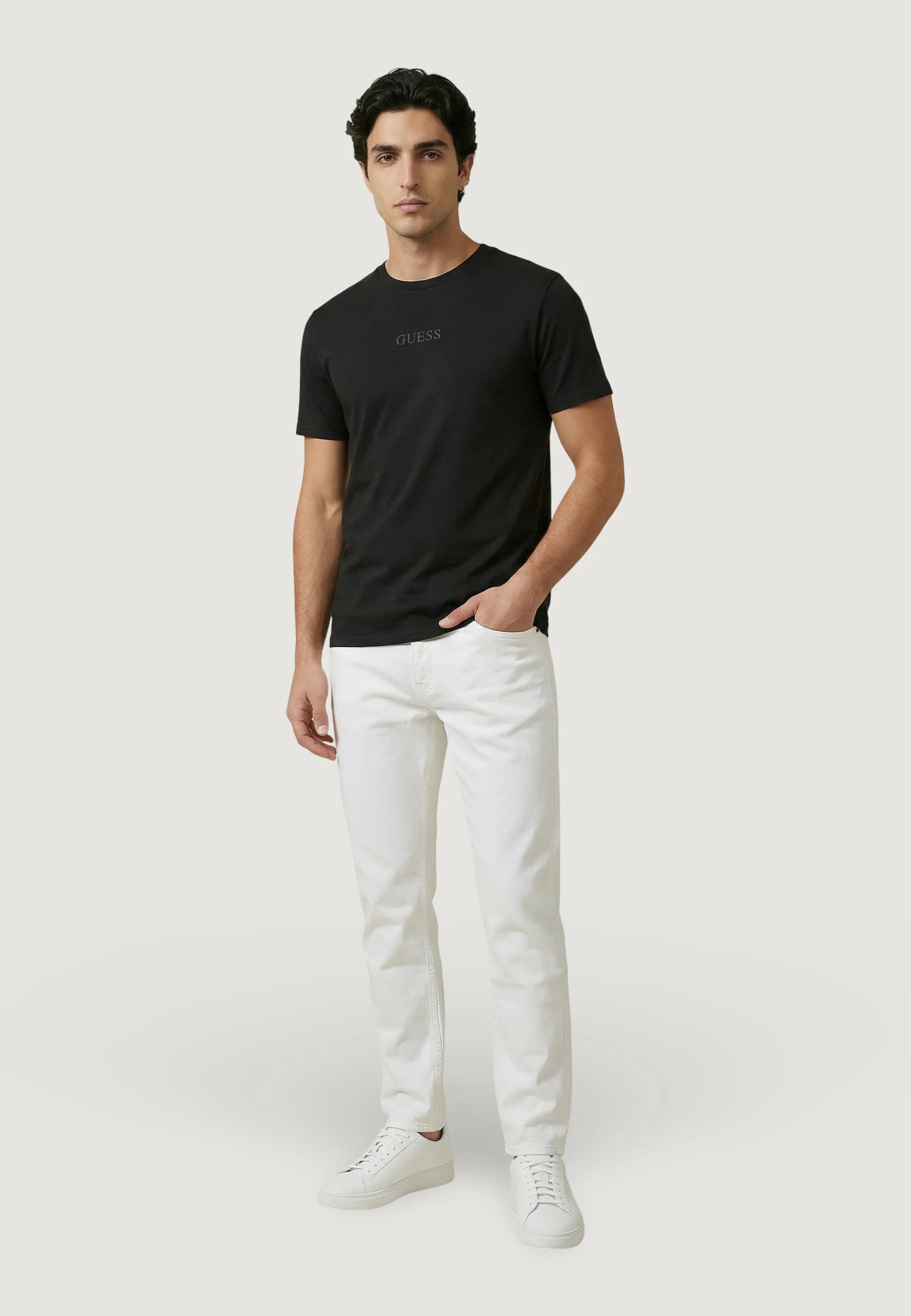 T-shirt Guess SS BSC QUATTRO G MIST TEE - Image 3