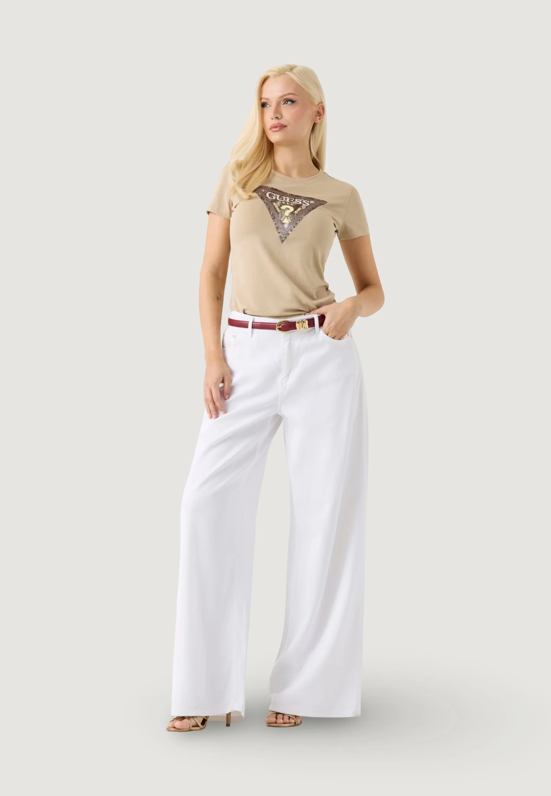 T-shirt Guess SS CN SNAKE TRIANGLE - Image 2