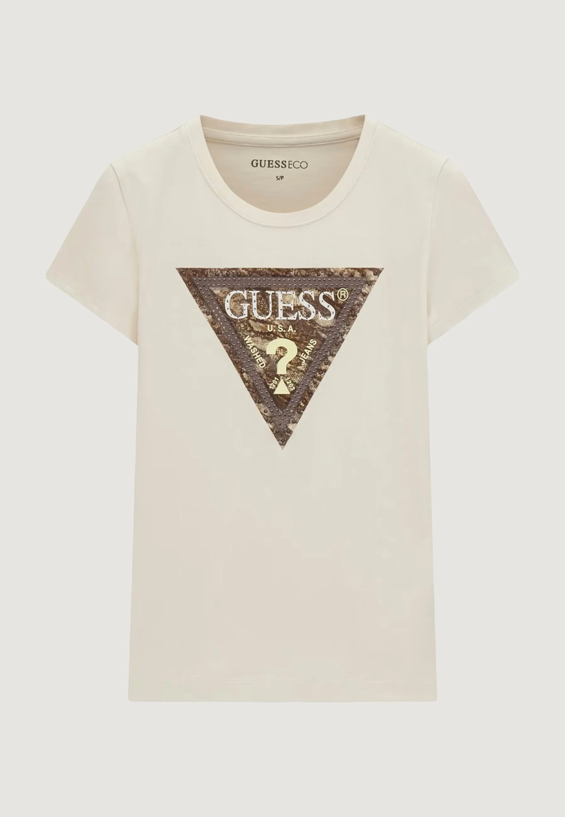 T-shirt Guess SS CN SNAKE TRIANGLE - Image 5