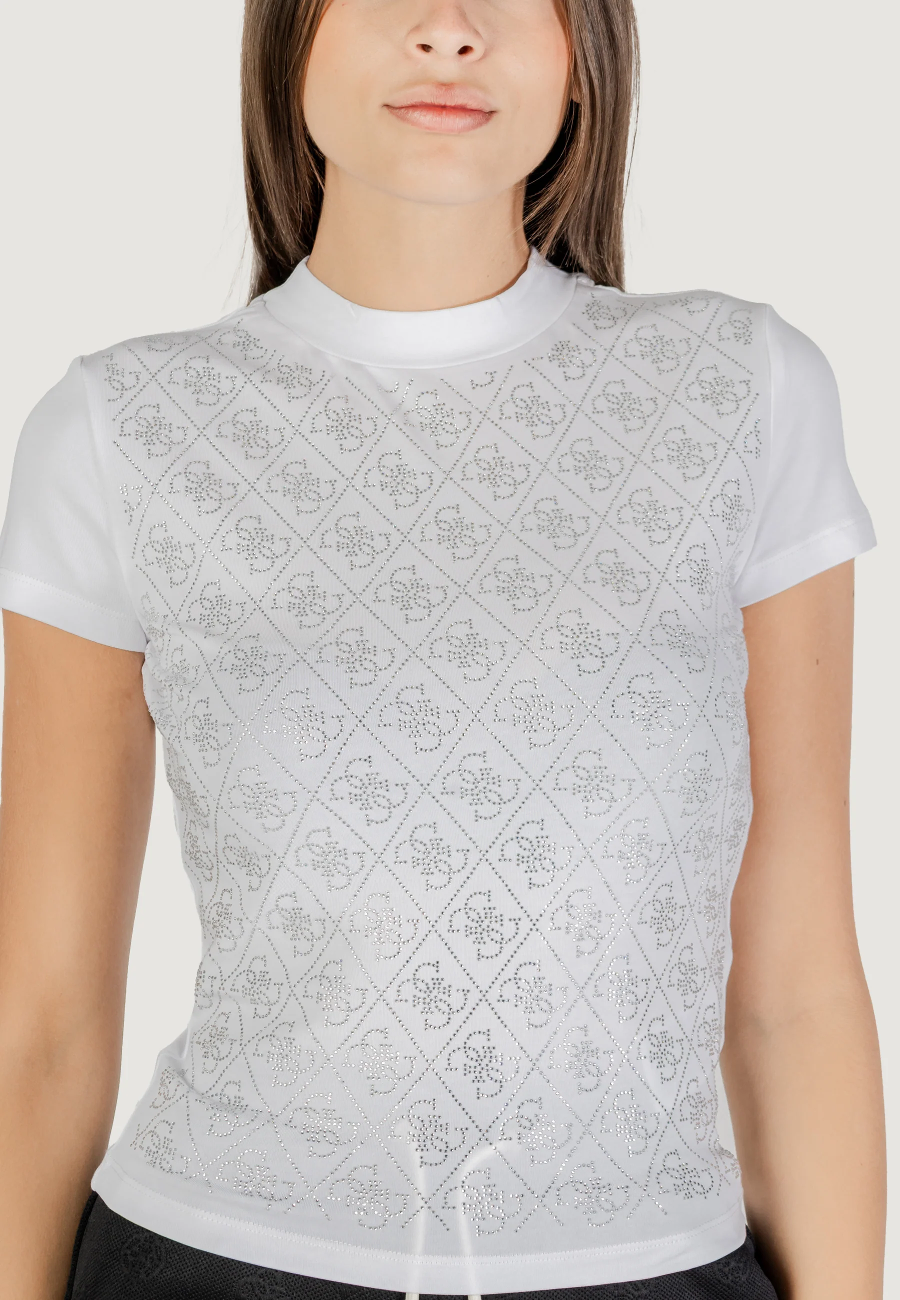T-shirt Guess SS MOCK NECK ALL OVER 4G TEE - Image 2