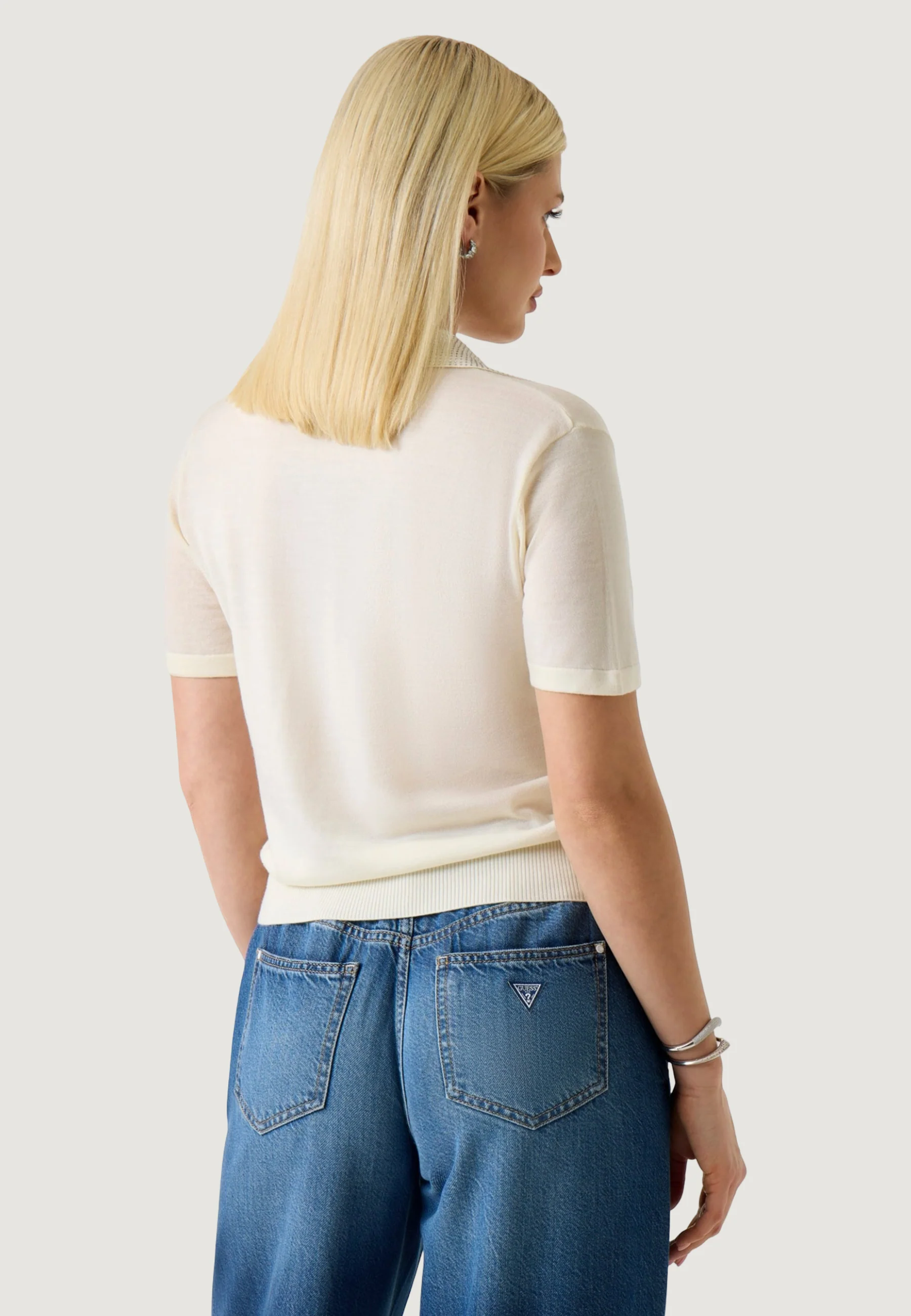 T-shirt Guess SS RHINESTONES POLO STORMI SWT - Image 3
