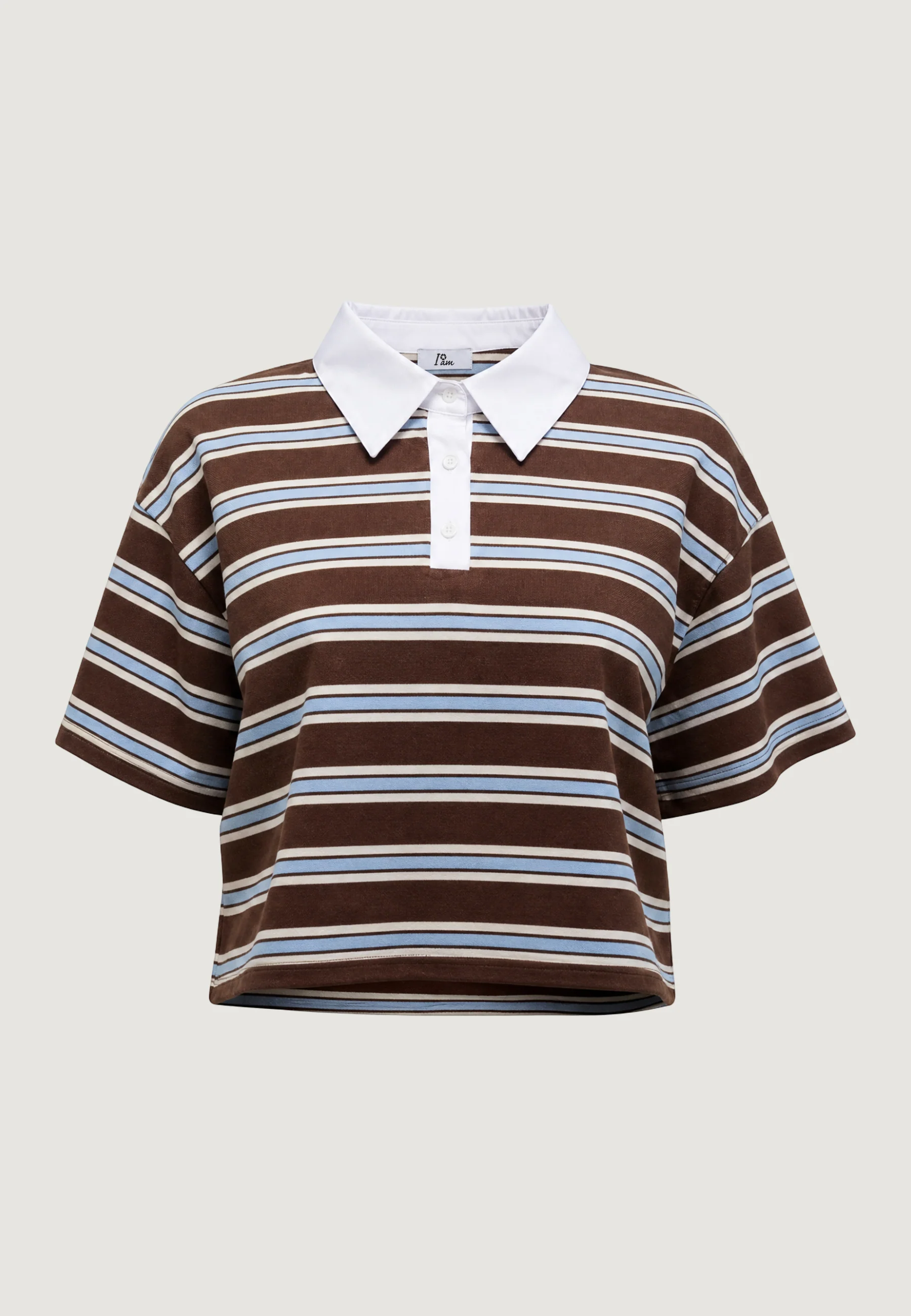 T-shirt I am Polo Cotone Righe - Image 2
