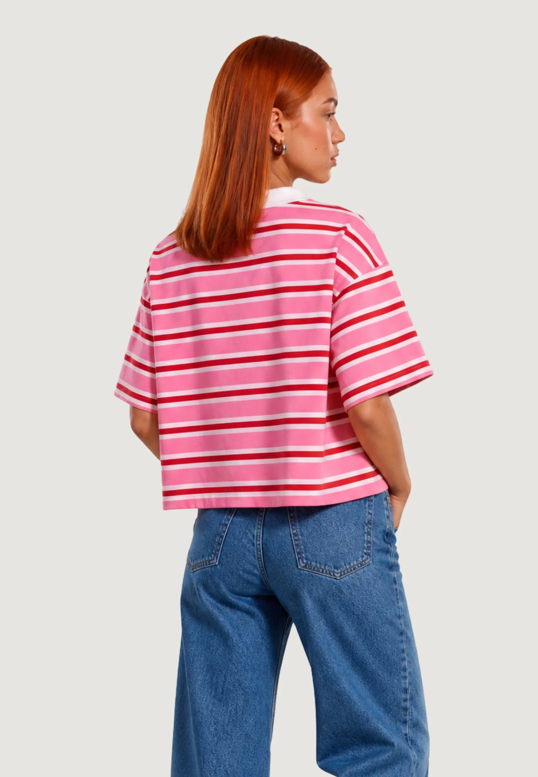 T-shirt I am Polo Cotone Righe - Image 3