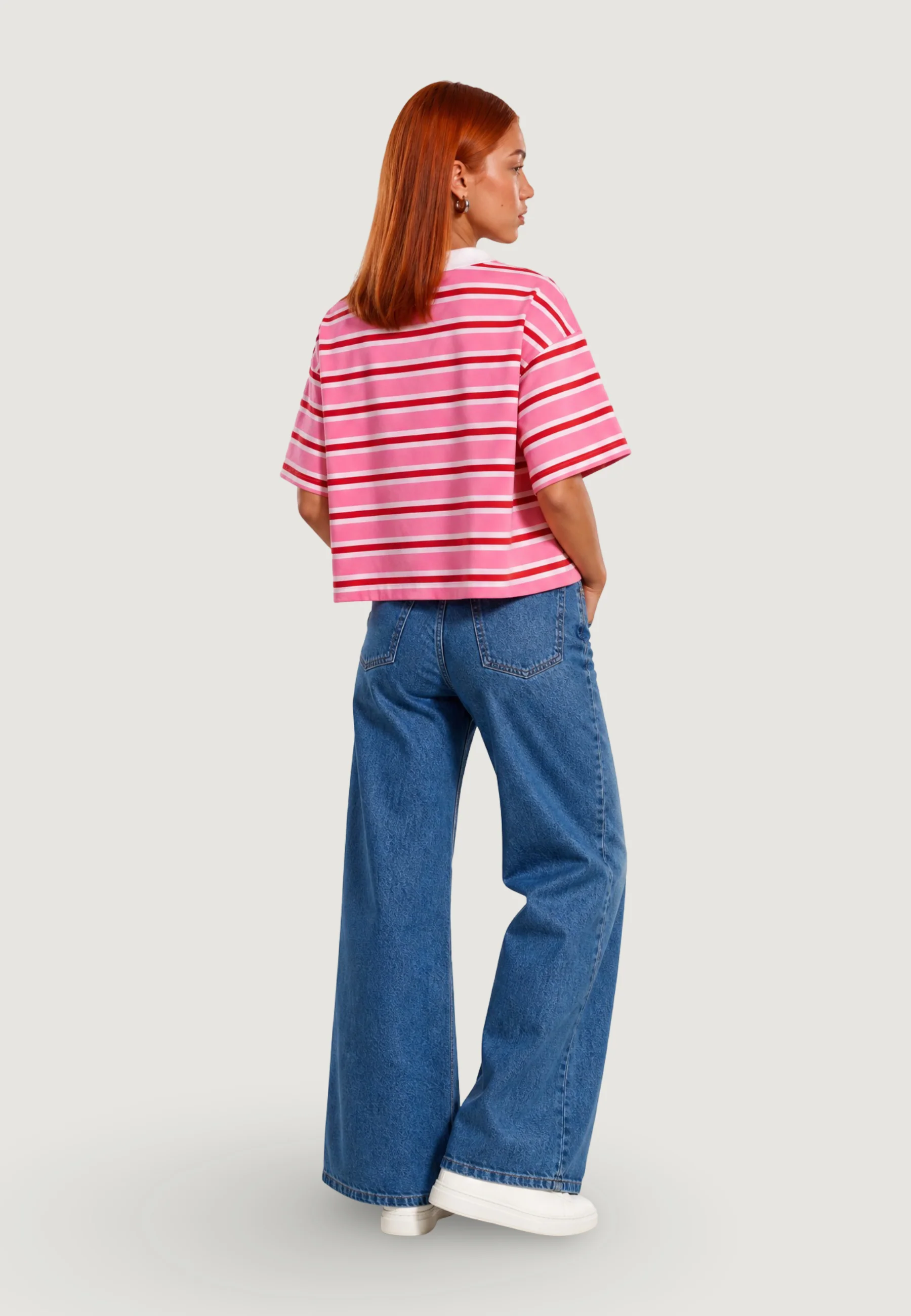 T-shirt I am Polo Cotone Righe - Image 4