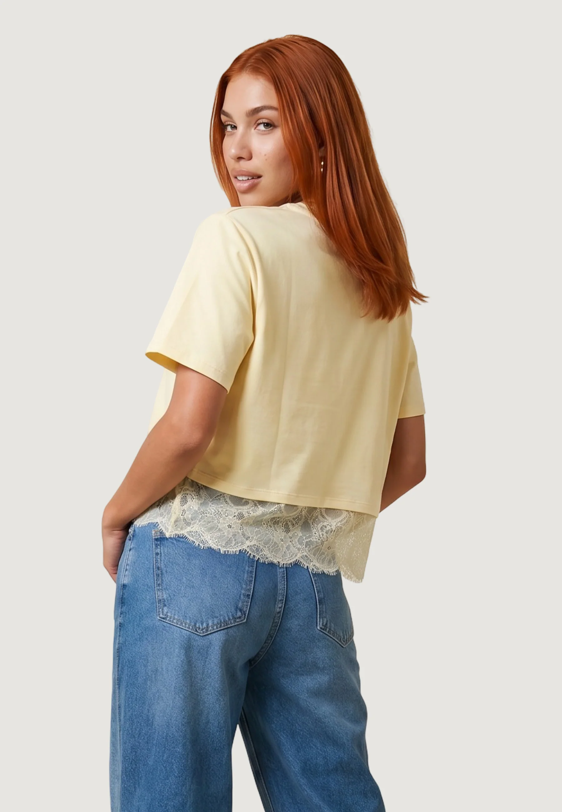 T-shirt I am T-shirt Cotone Pizzo - Image 3