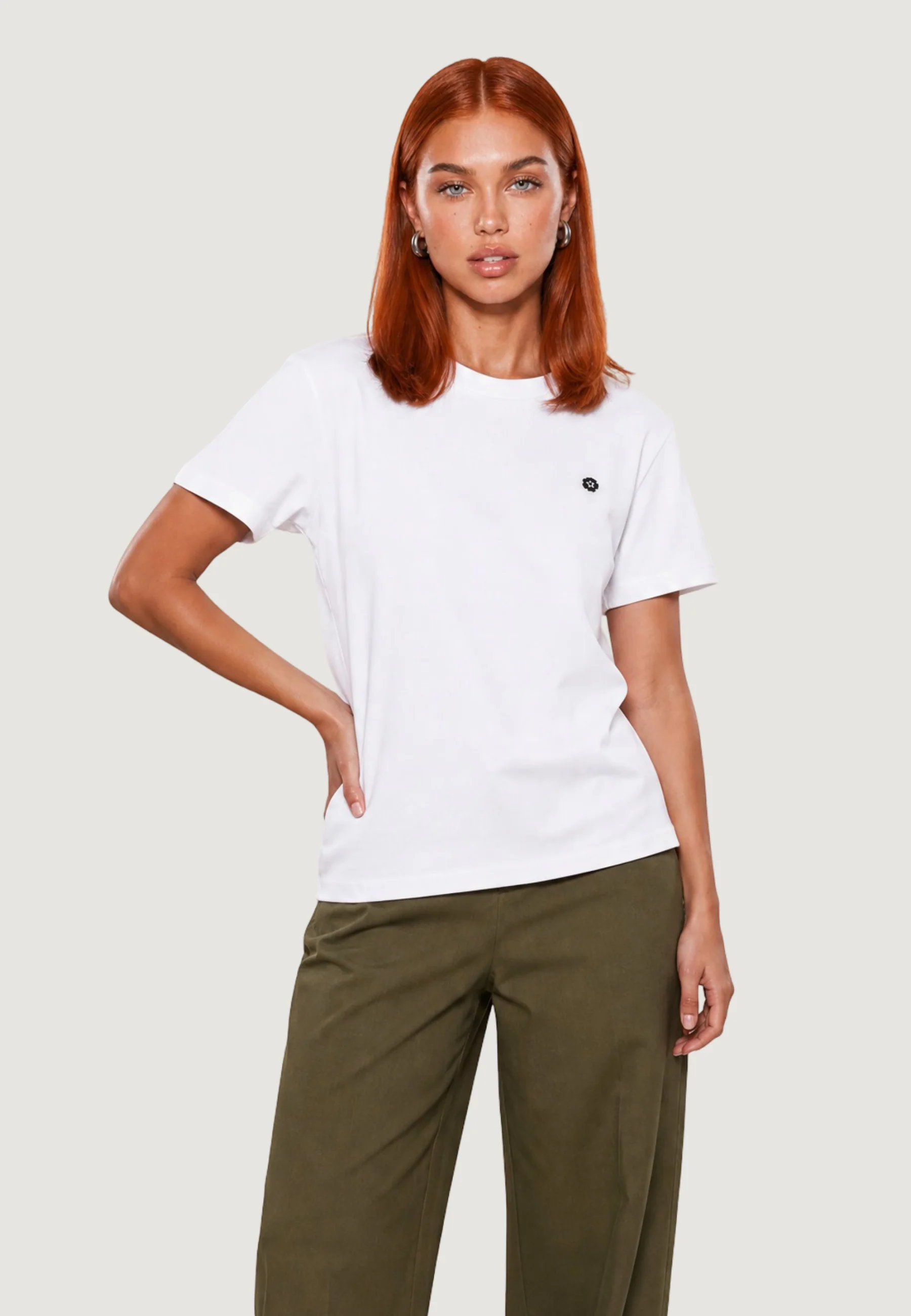 T-shirt I am T-shirt Cotone Ricamo