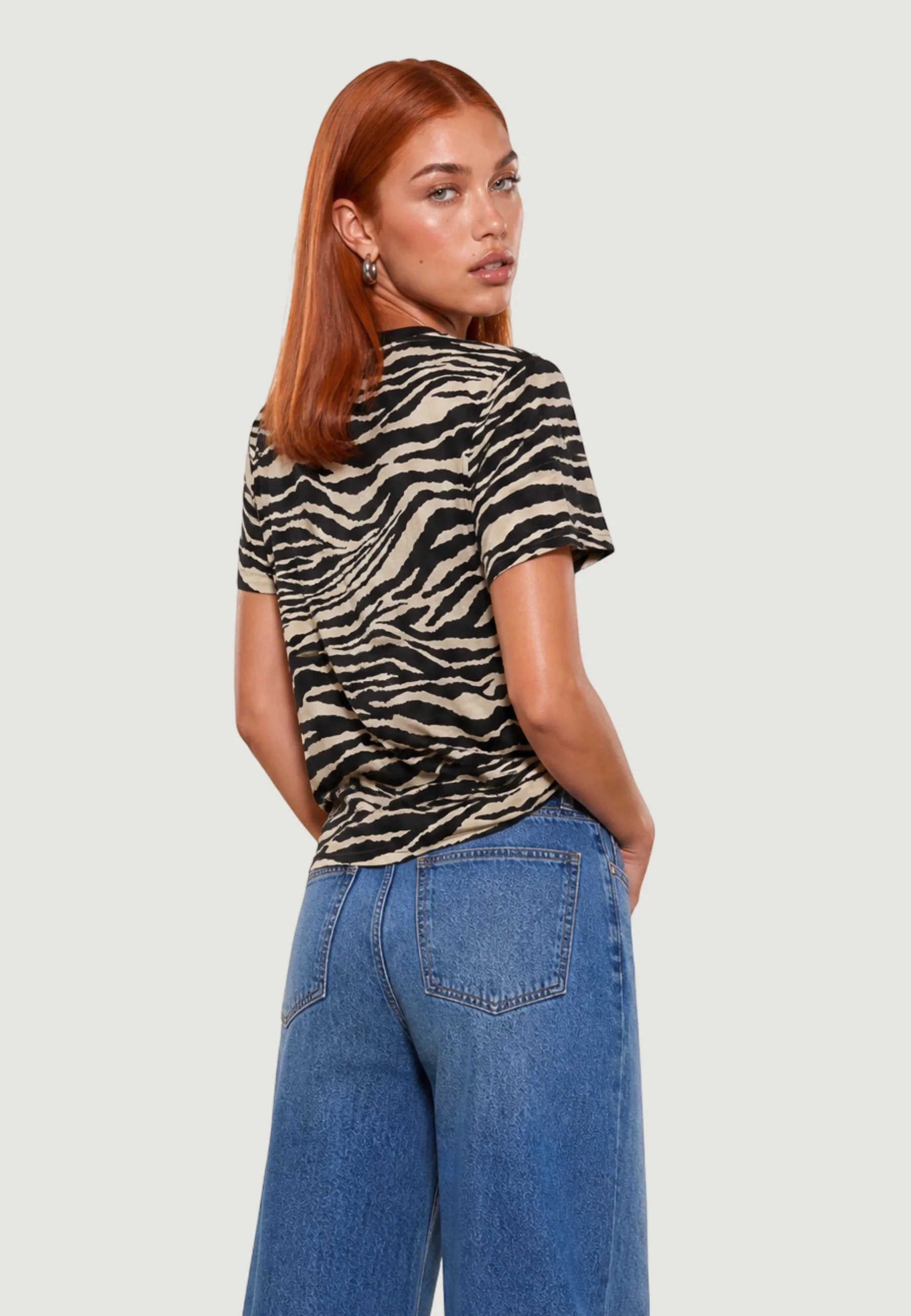 T-shirt I am T-shirt Cotone Stampa Zebra - Image 2
