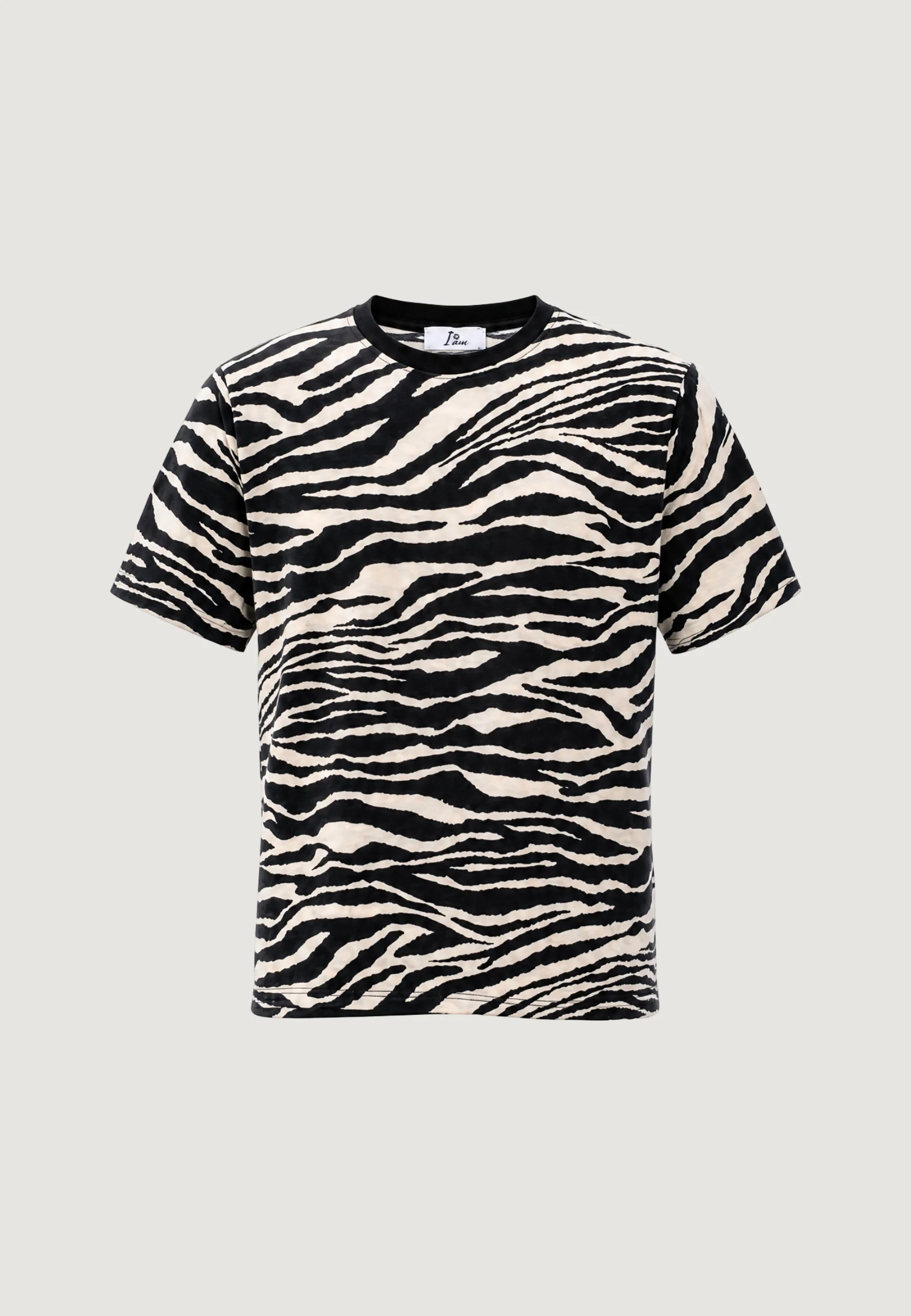 T-shirt I am T-shirt Cotone Stampa Zebra - Image 3
