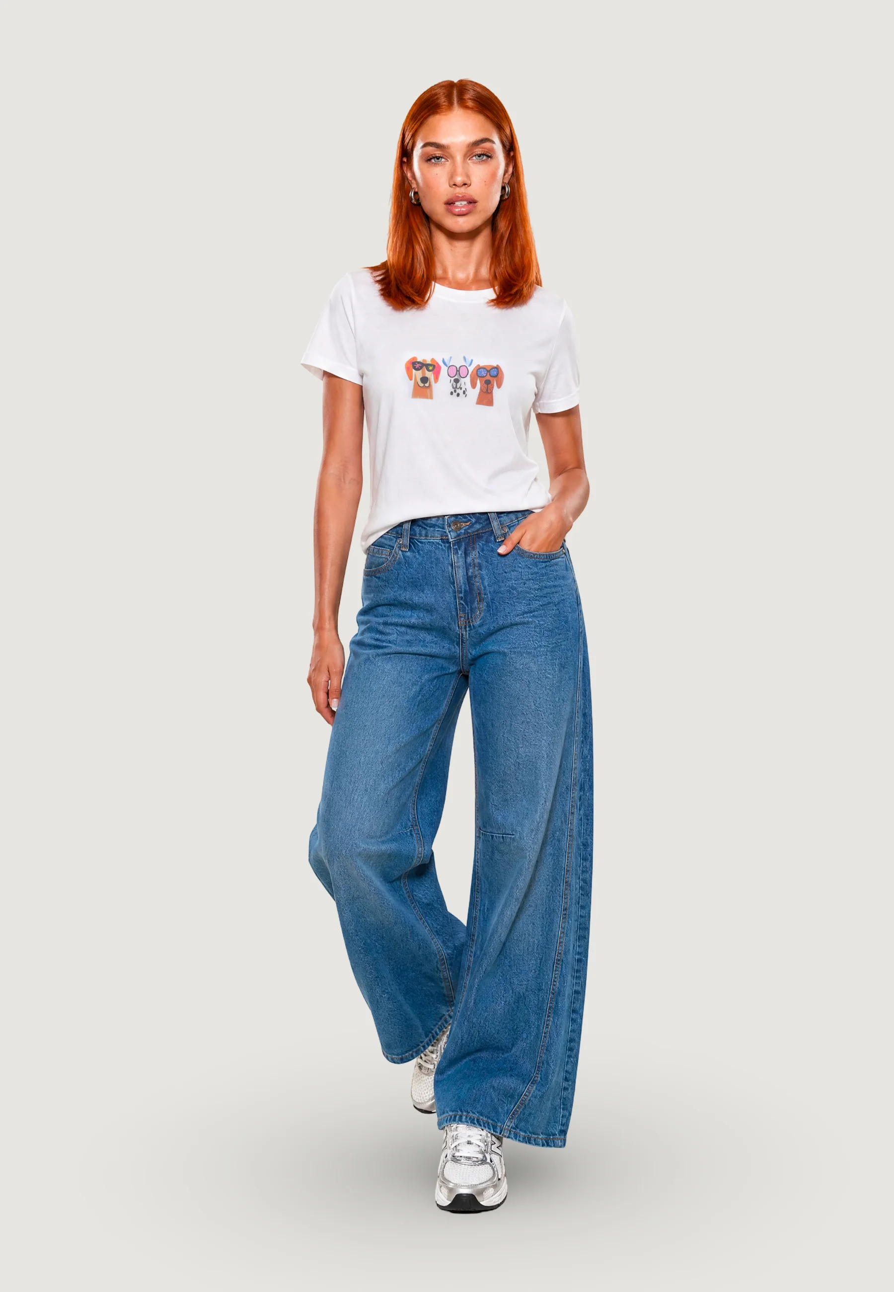 T-shirt I am T-SHIRT HEAVY COTTON STAMPA CAGNOLINI - Image 4