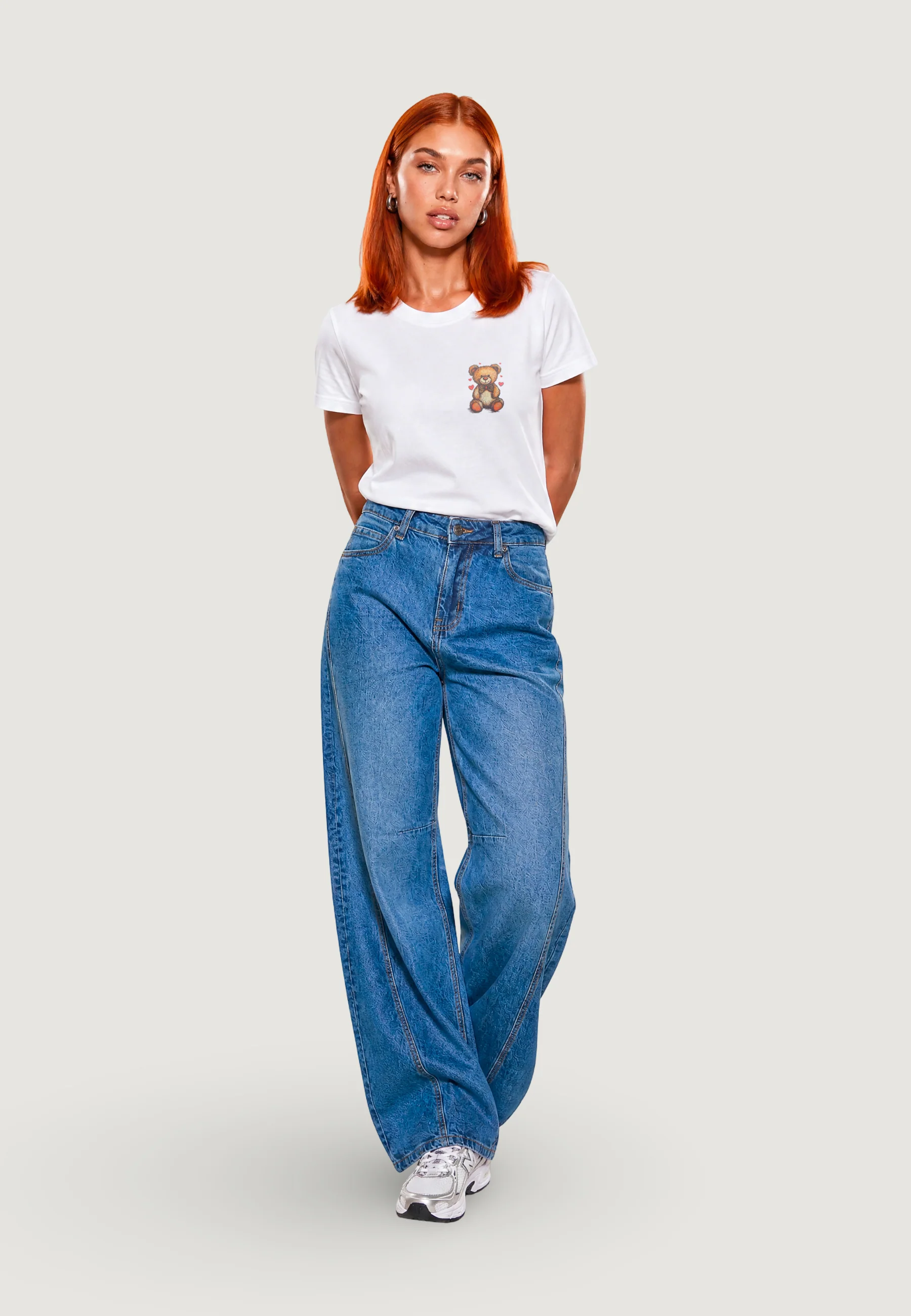 T-shirt I am T-SHIRT HEAVY COTTON STAMPA ORSETTO - Image 5