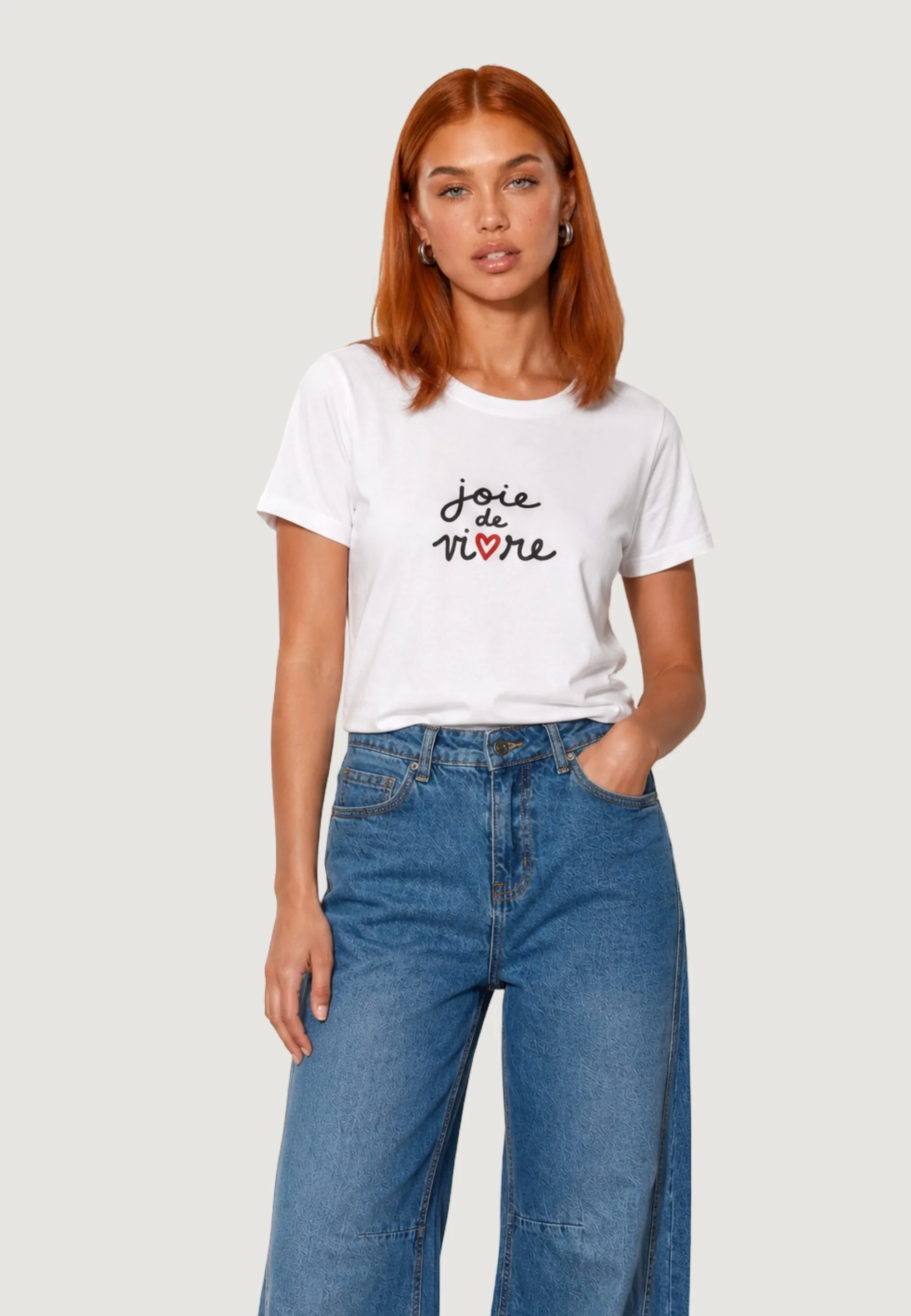 T-shirt I am T-SHIRT HEAVY COTTON STAMPA SCRITTA JOIE VIVRE