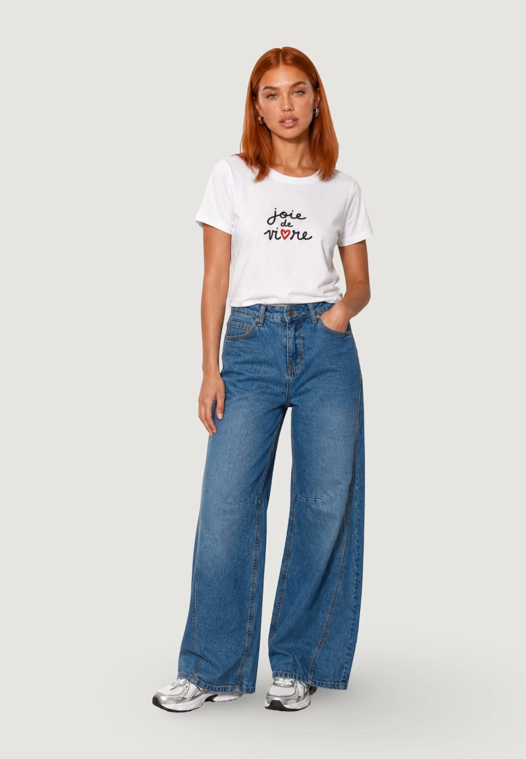 T-shirt I am T-SHIRT HEAVY COTTON STAMPA SCRITTA JOIE VIVRE - Image 2