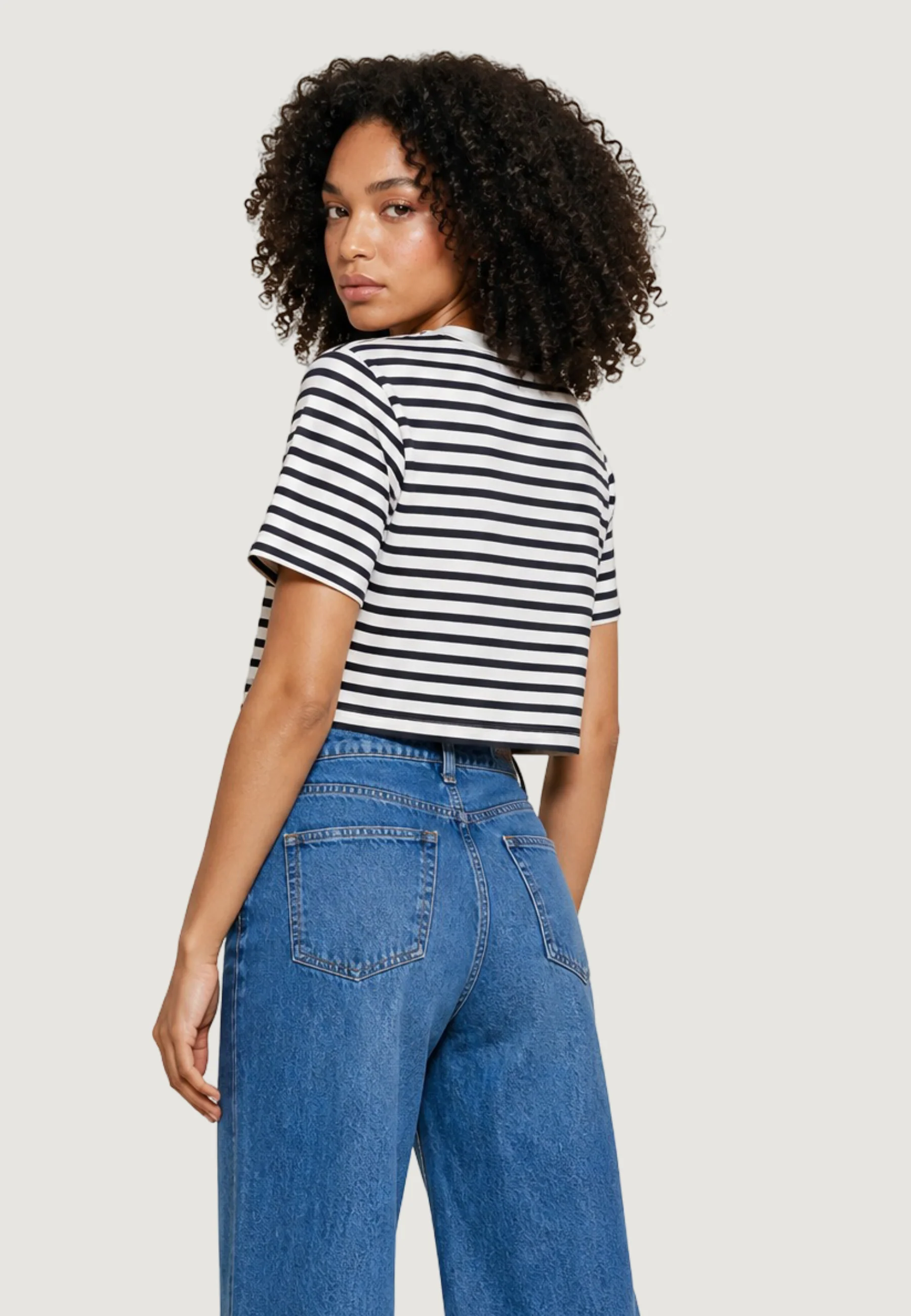 T-shirt I am Top Cotone Righe