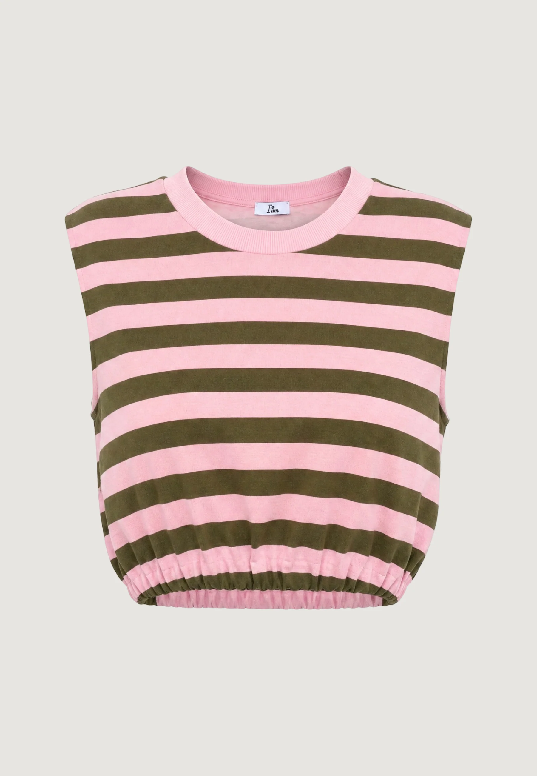 T-shirt I am Top Viscosa Righe