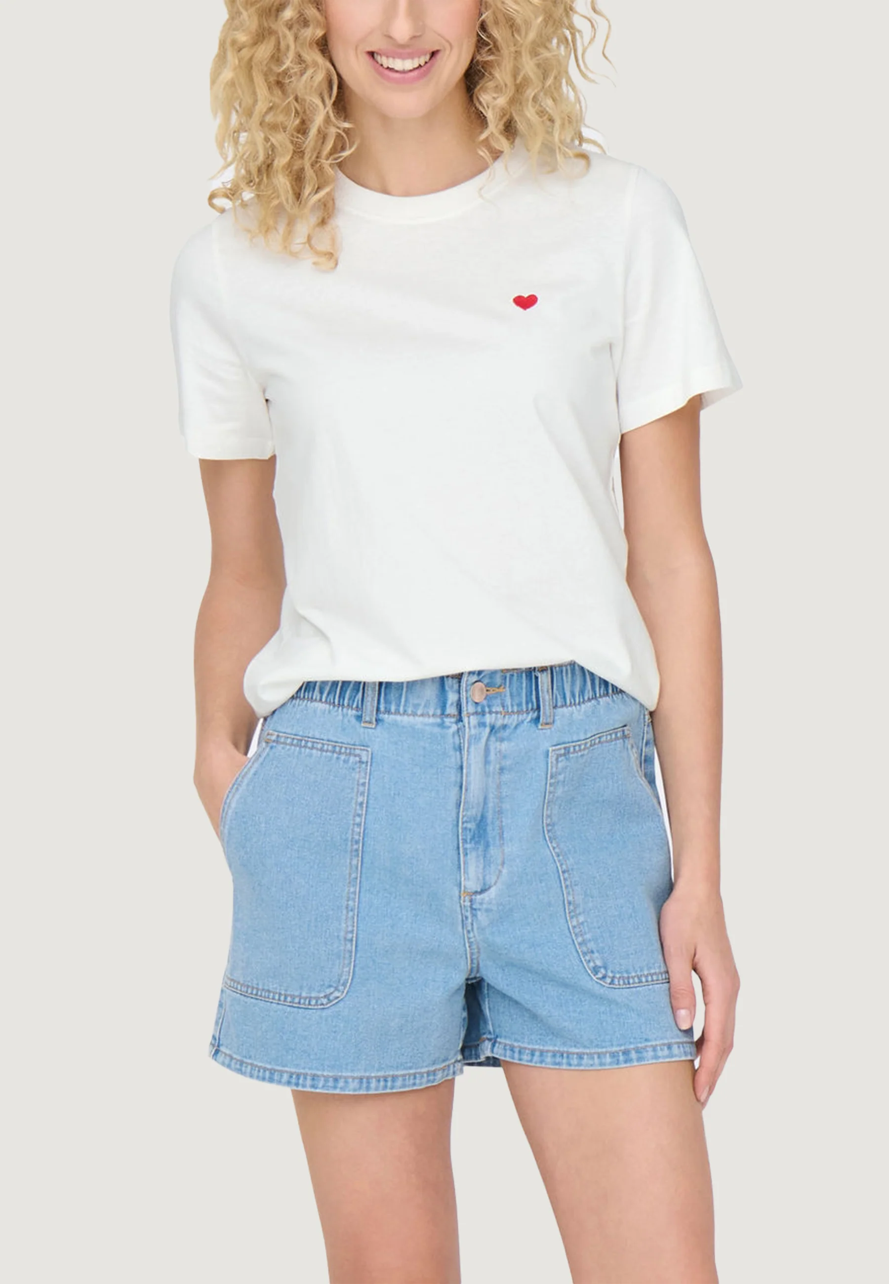 T-shirt Jacqueline de Yong JDYPISA S/S PRINT TOP JRS NOOS