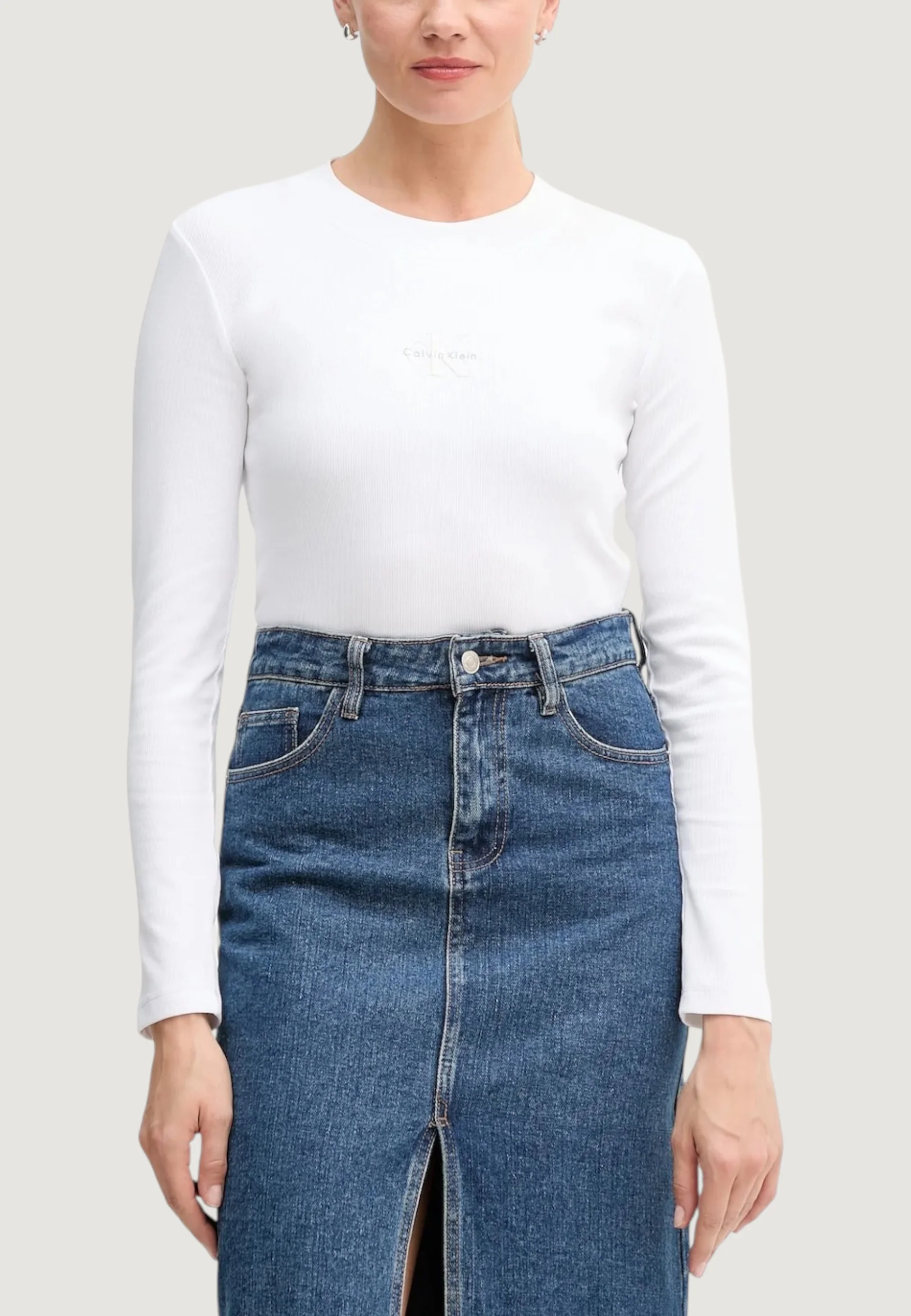 T-shirt manica lunga Calvin Klein Jeans A- LS MONOGRAM BABY