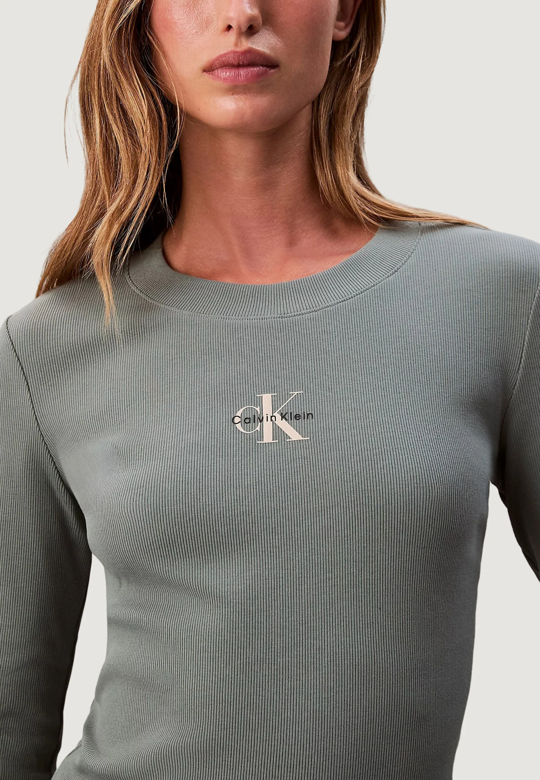 T-shirt manica lunga Calvin Klein Jeans A- LS MONOGRAM BABY - Image 2