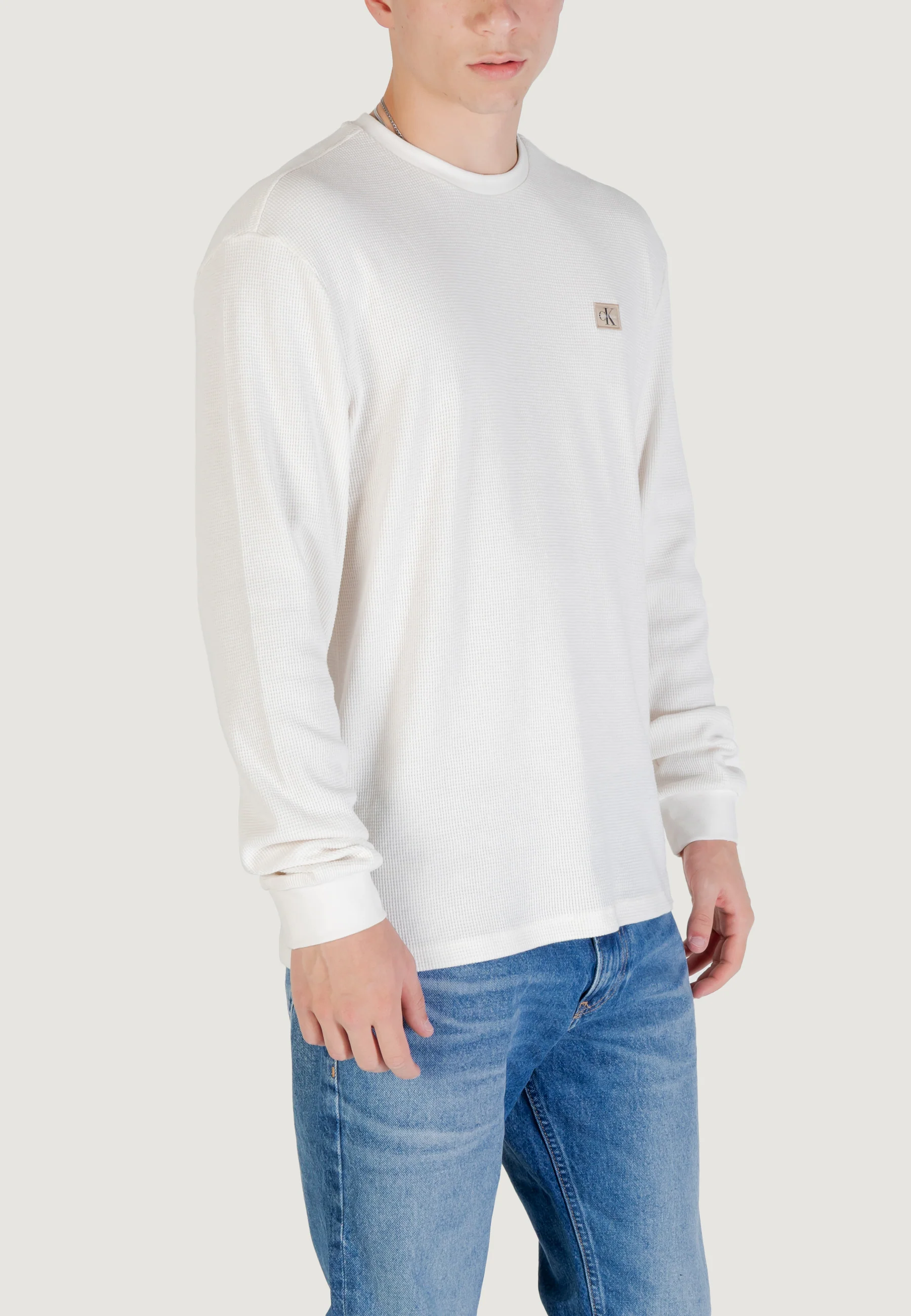 T-shirt manica lunga Calvin Klein Jeans LS WAFFLE BADGE CREW - Image 3