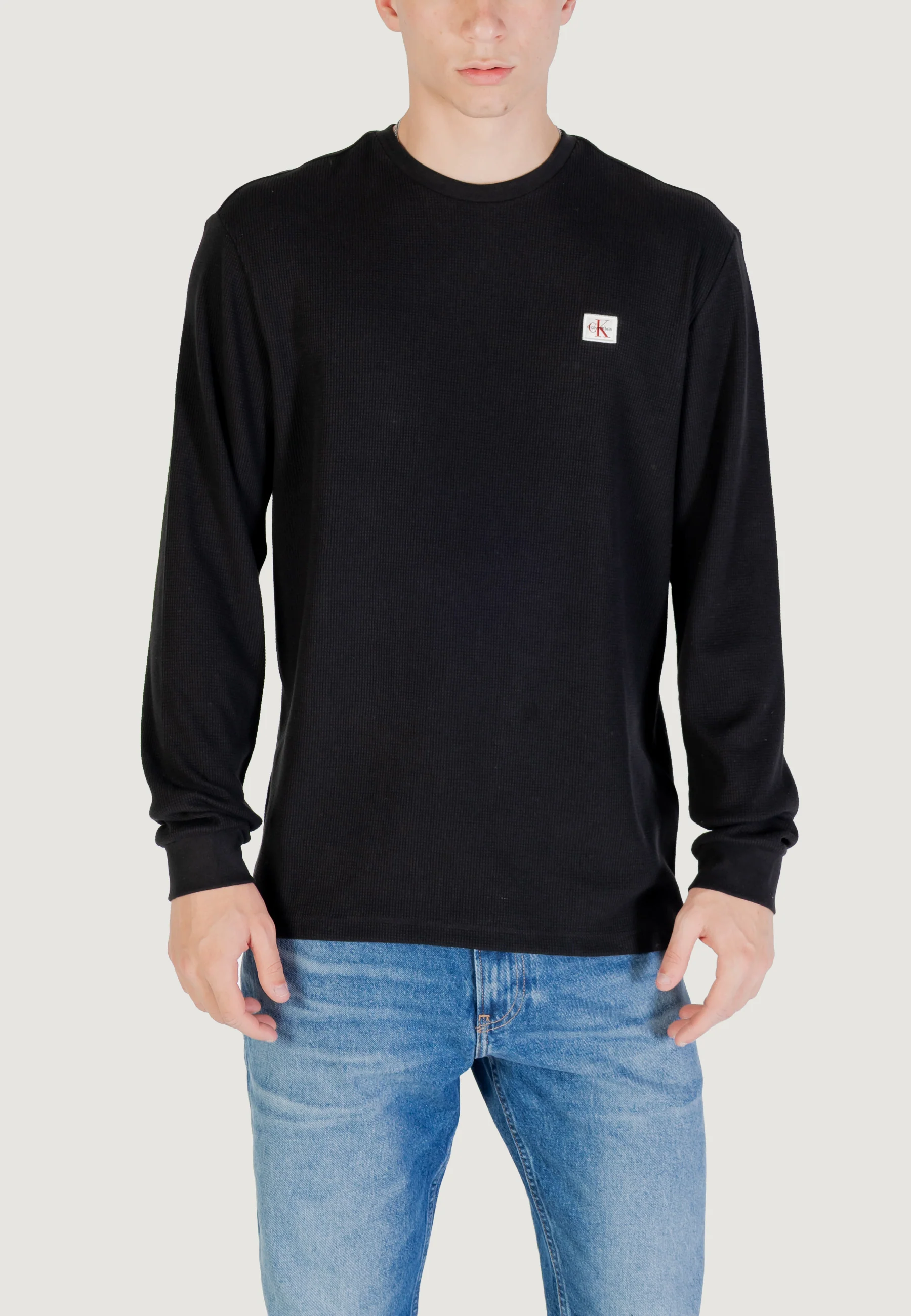 T-shirt manica lunga Calvin Klein Jeans LS WAFFLE BADGE CREW